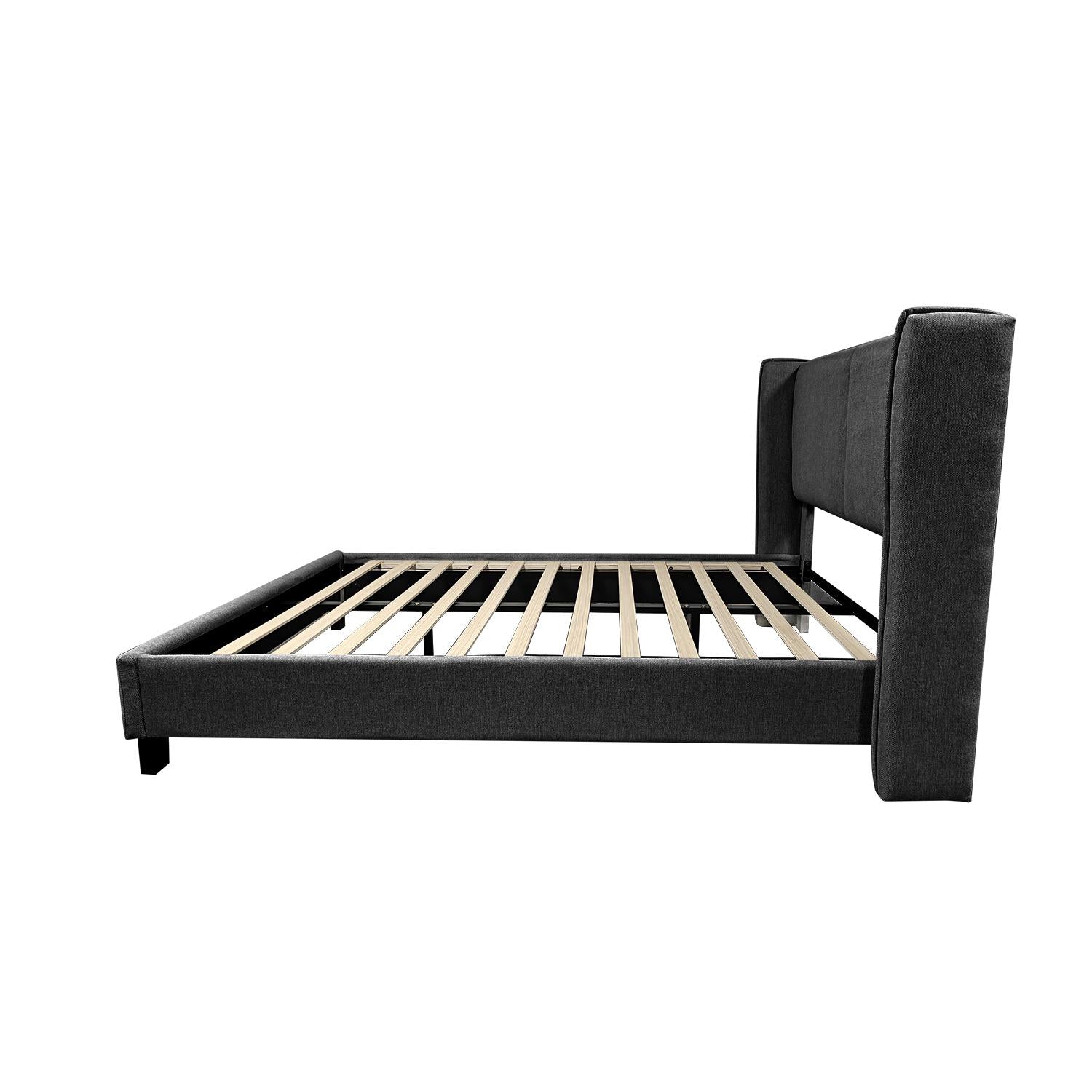 Cama Doble Barcelona Gris Plomo