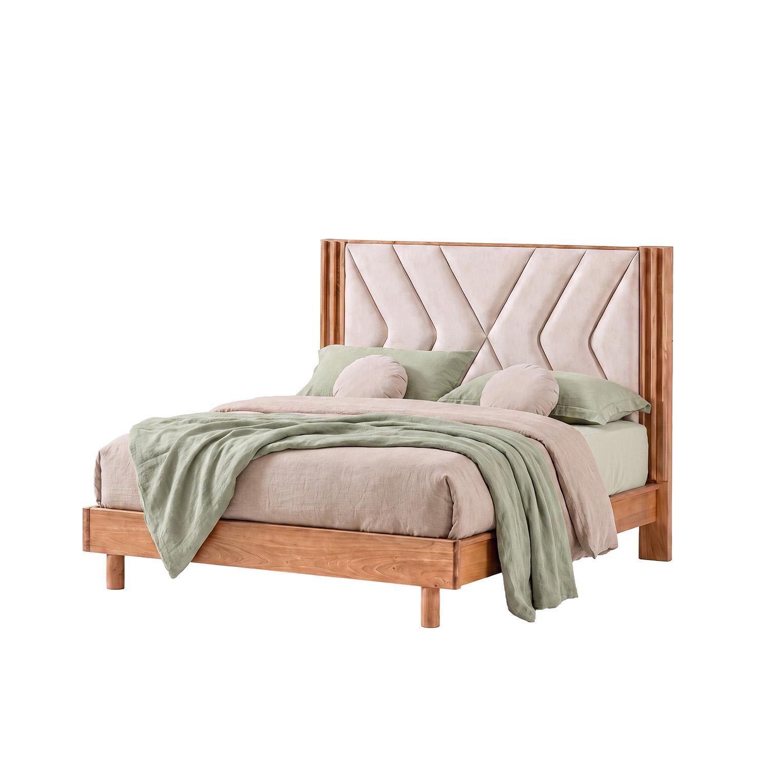 Cama Doble Artemisa Natural, Marfil