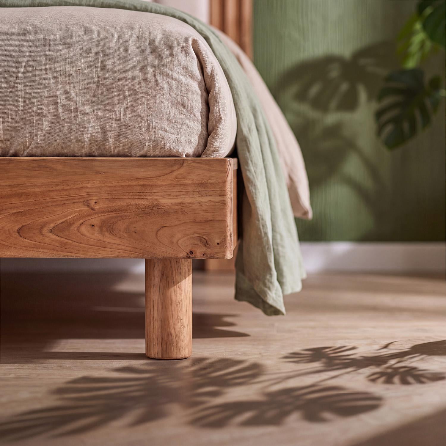 Cama Doble Artemisa Natural, Marfil