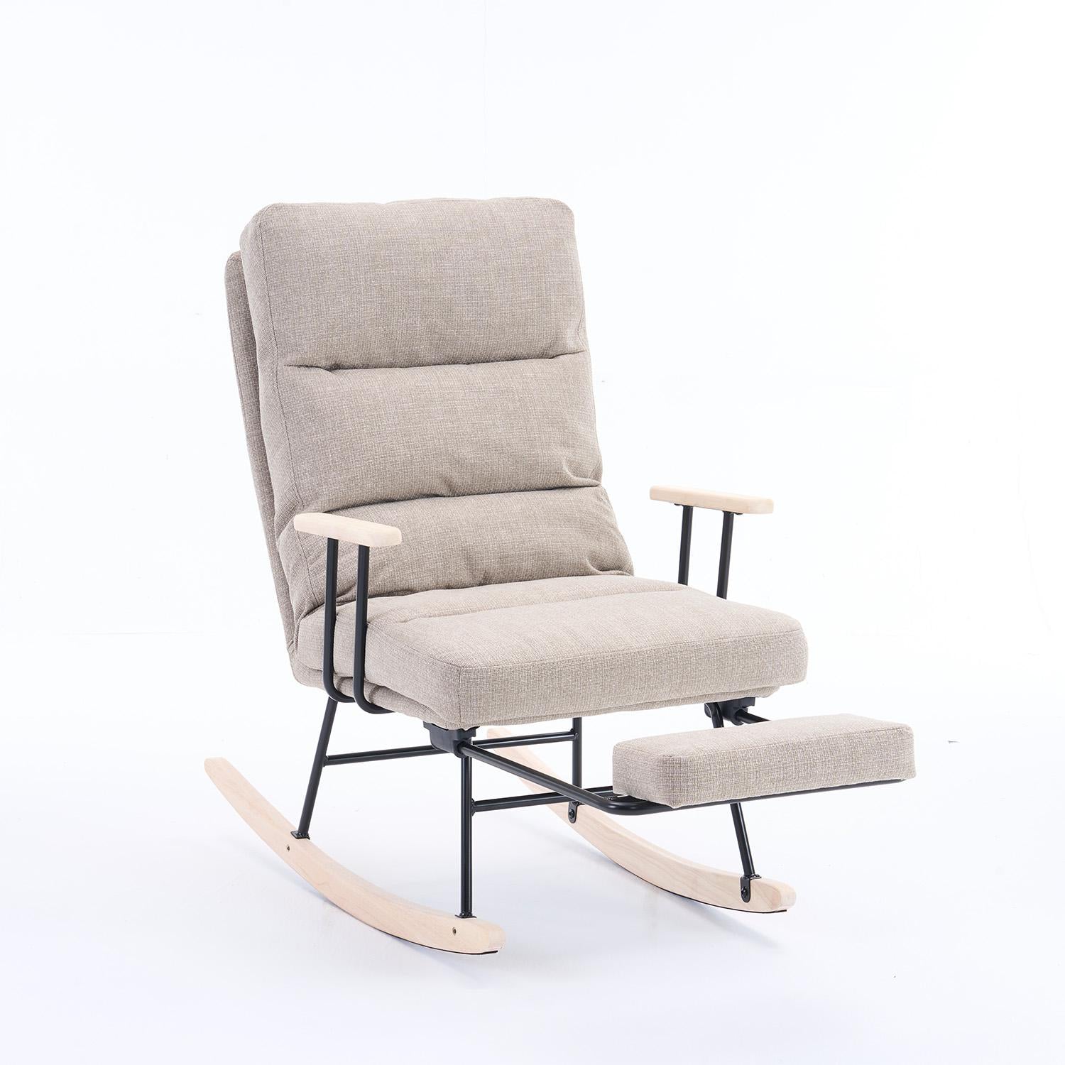 Mecedora Reclinable Iris Lino Beige
