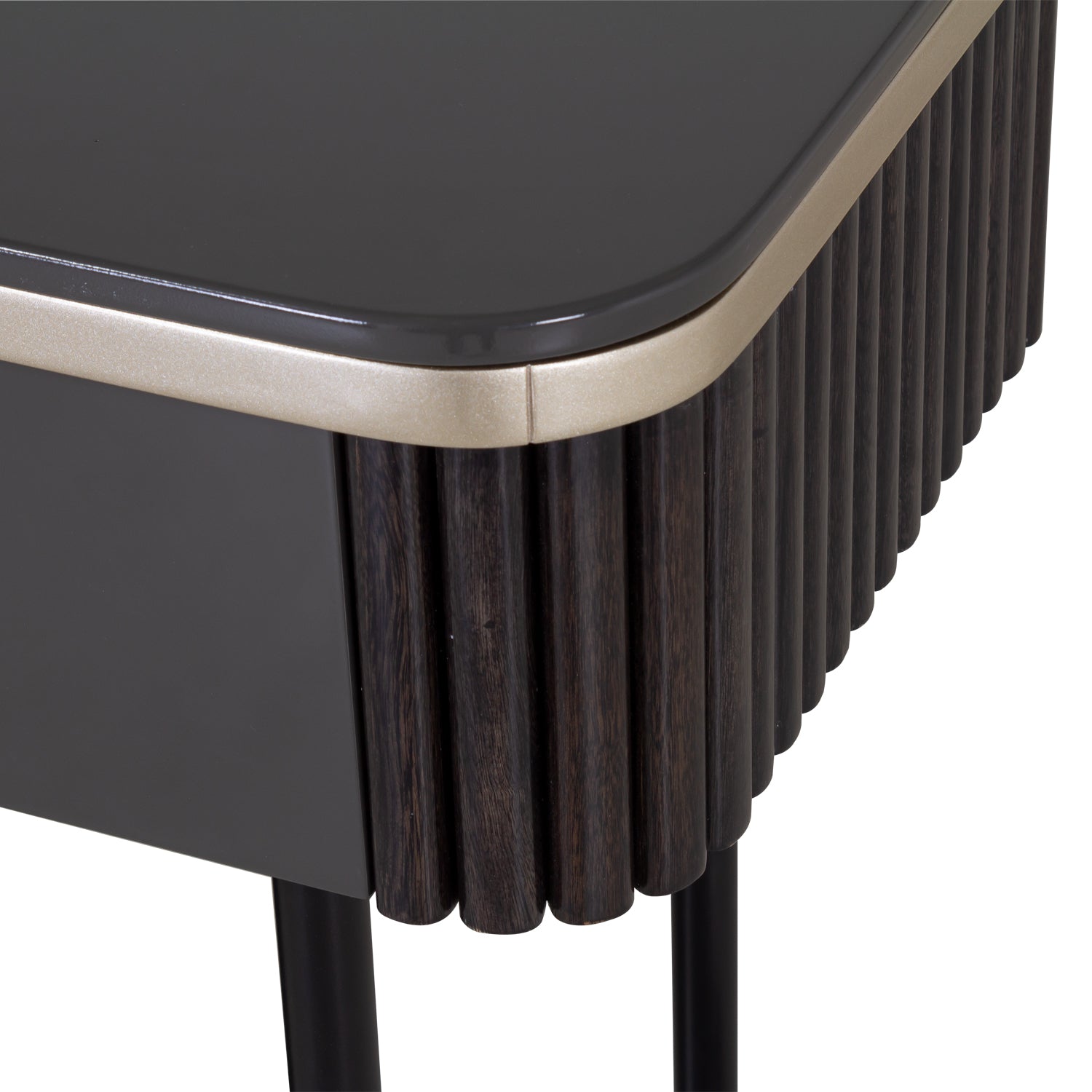 Consola Brooklyn Gris Plomo Negro, Champaña