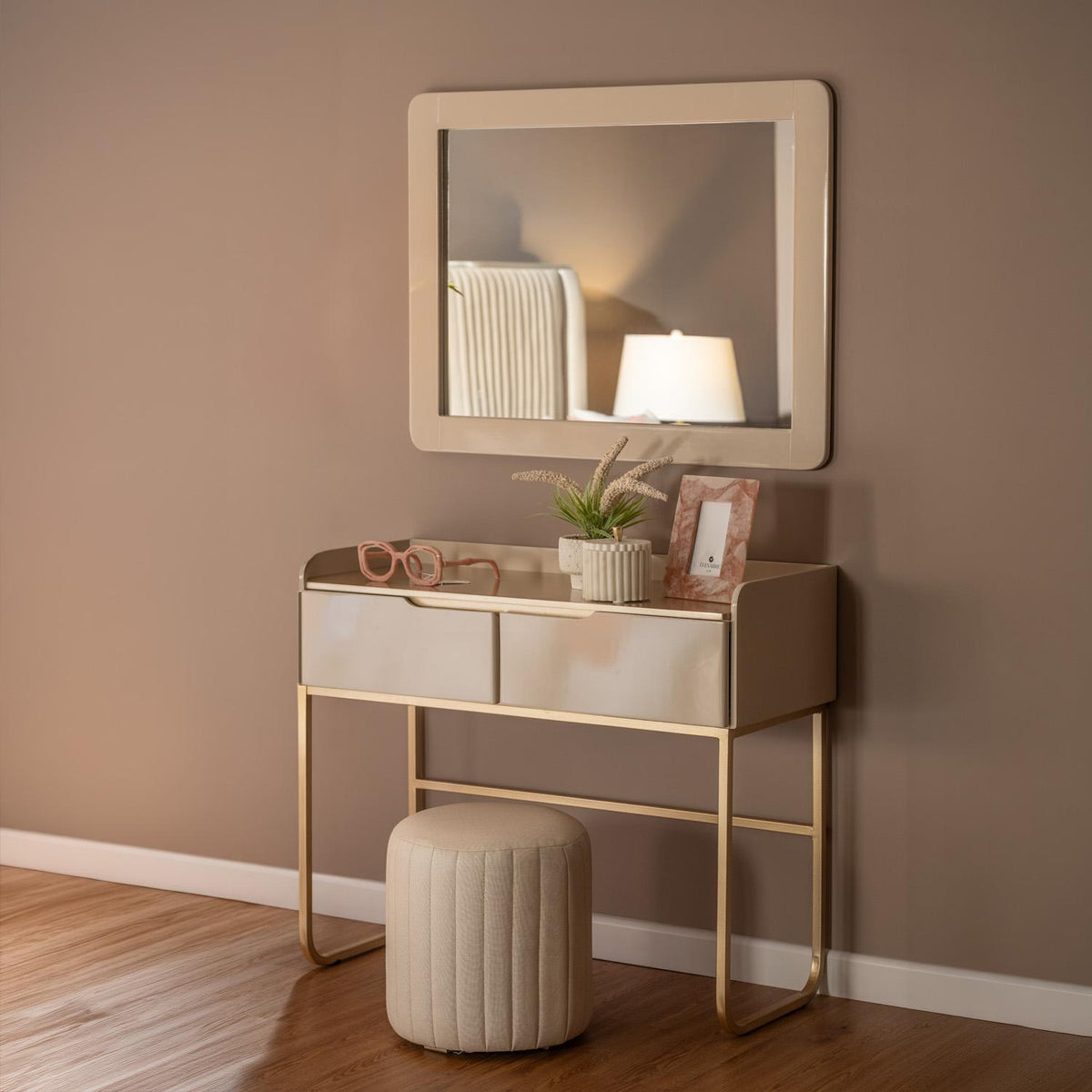 Alcoba Semidoble Nahim Eurolino Beige, Champana