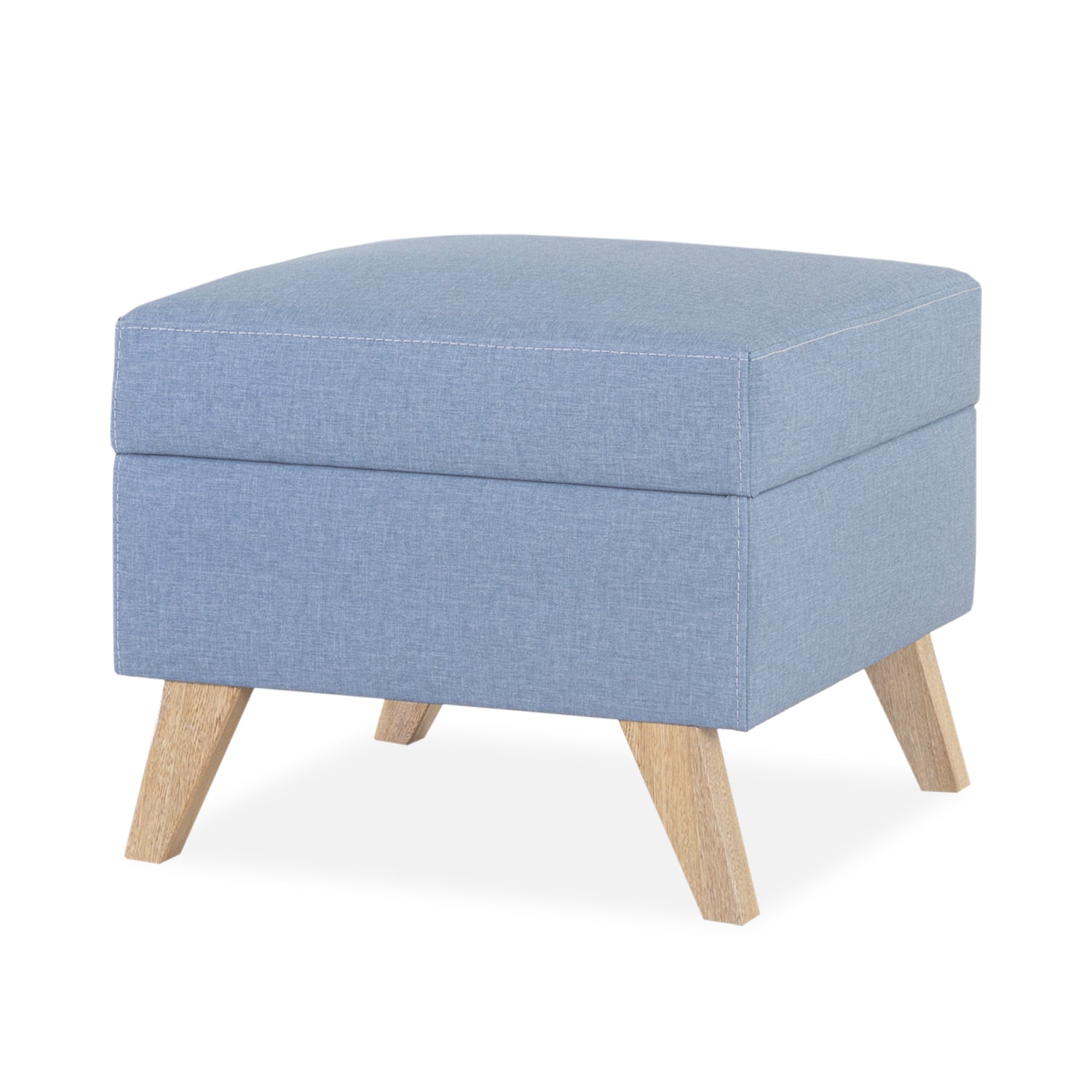 Puff Milan Eurolino Azul, Natural