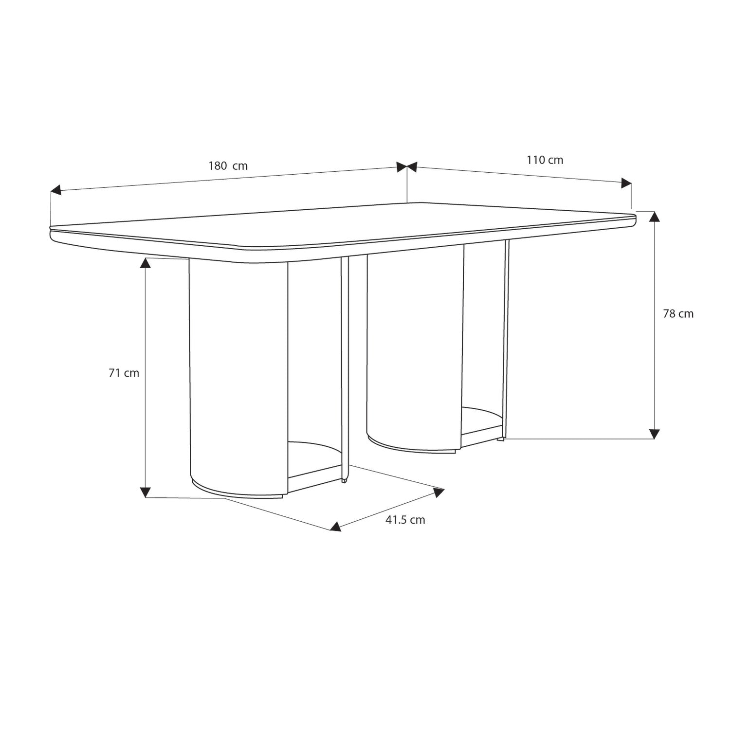 Comedor 6 Puestos Ginebra Eurolino Blanco, Off White y Champaña