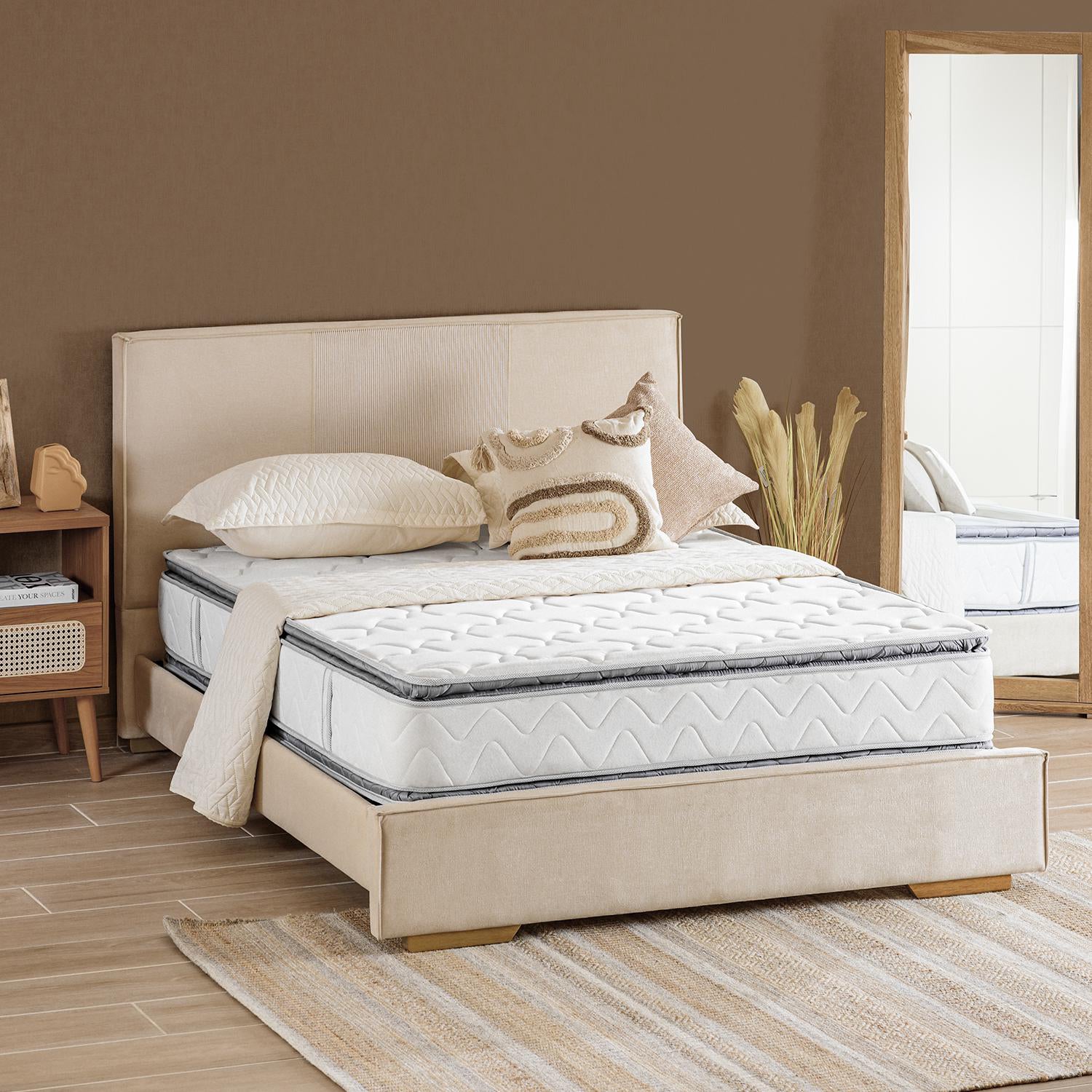 Colchón Sencillo 100X190X30 Valencia Doble Pillow Top (Garantia 7 Años)