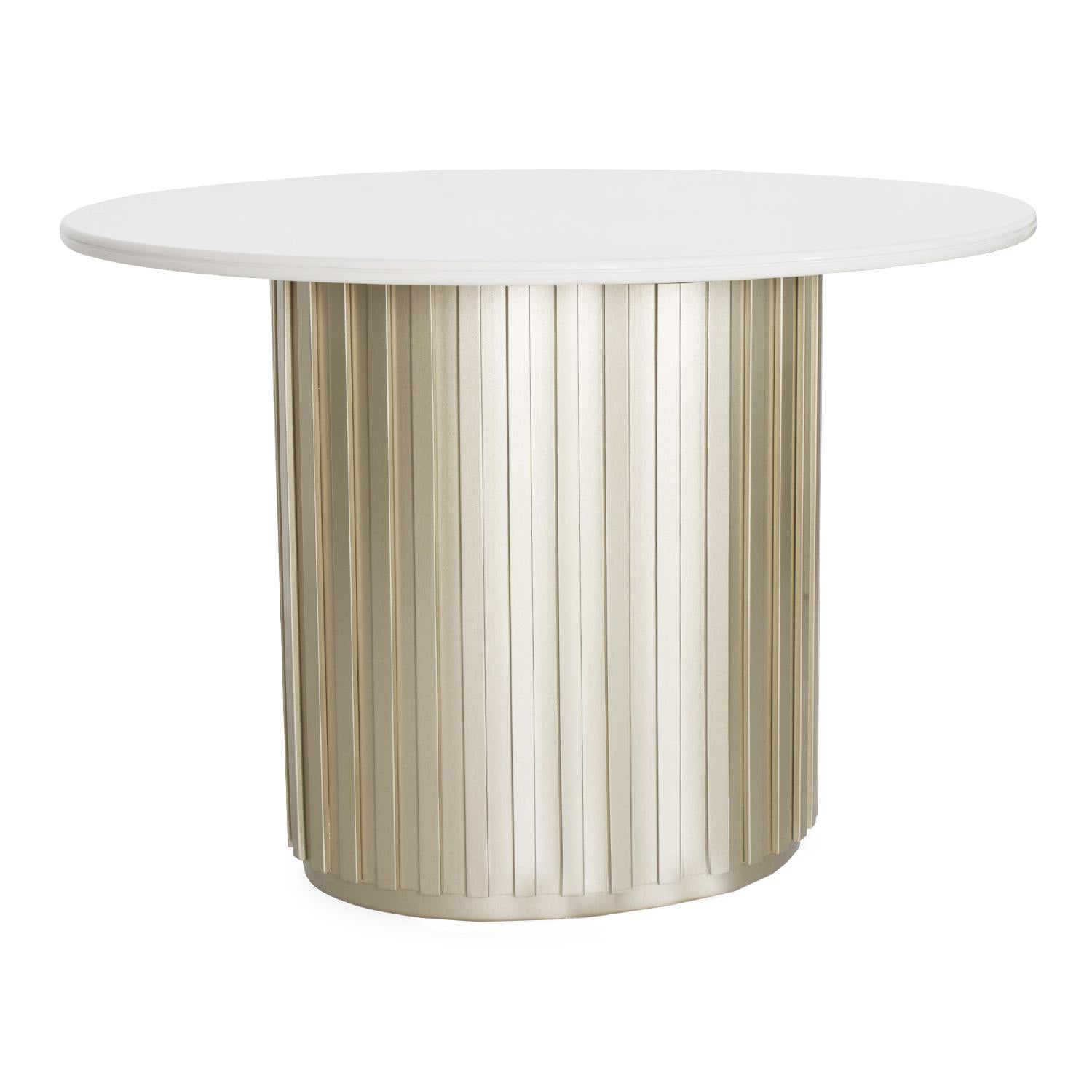 Comedor 4 Puestos Firence Lino Touch Almendra, Verona Beige, Champaña, Off White