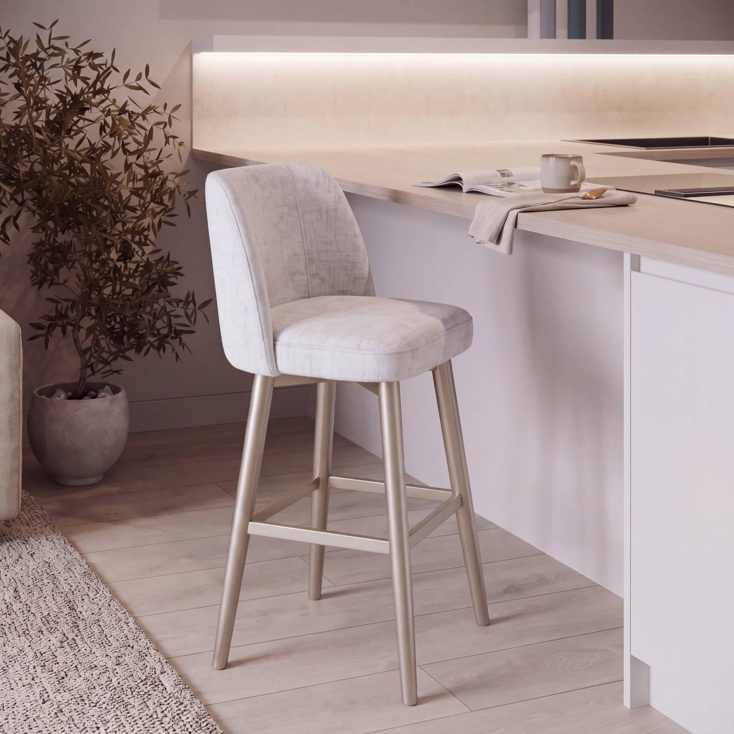Silla Para Barra Atlanta Estocolmo Crudo, Champaña