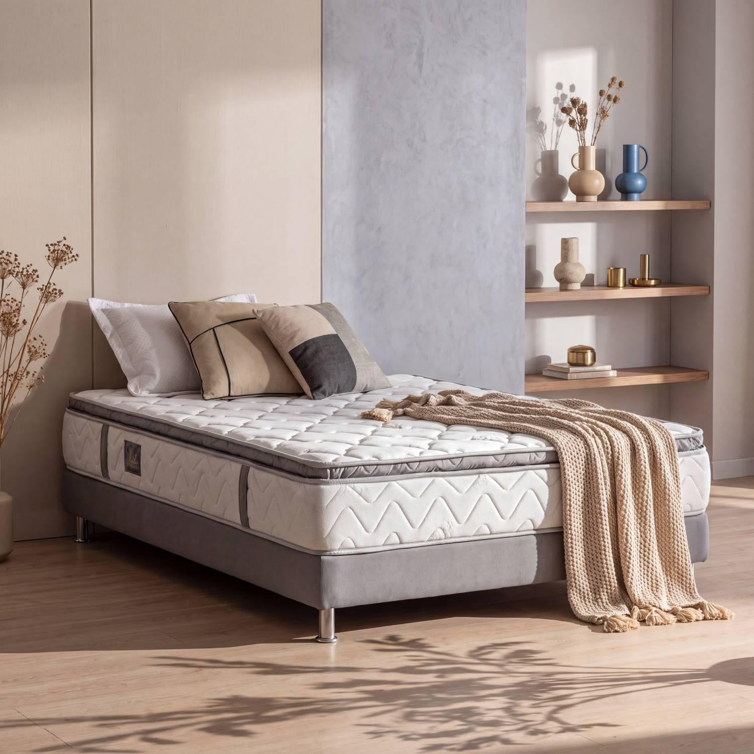 Combo Colchón Doble Valencia Pillow Top (Garantia 7 años)+Somier