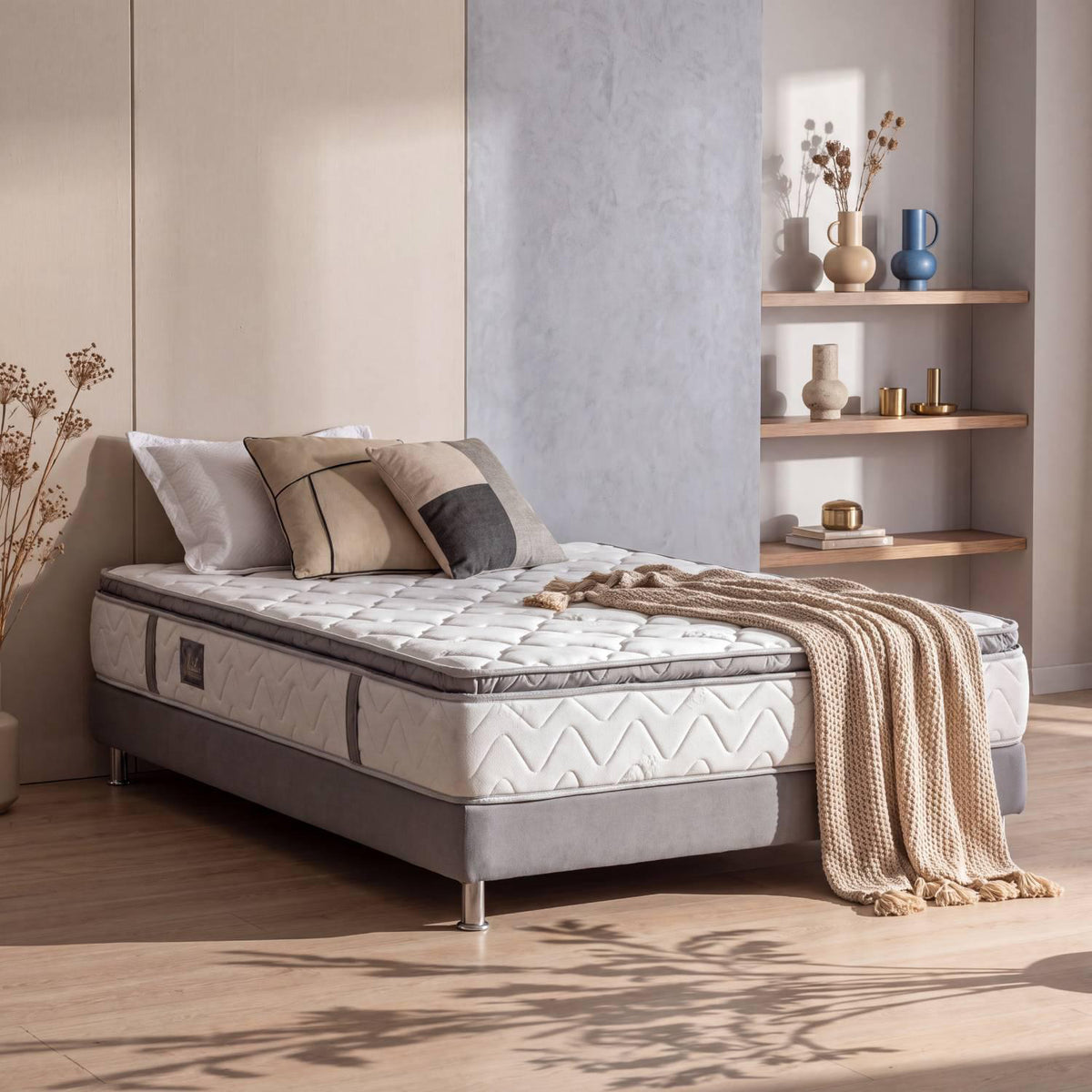 Combo Colchón Doble Valencia Pillow Top (Garantia 7 años)+Somier