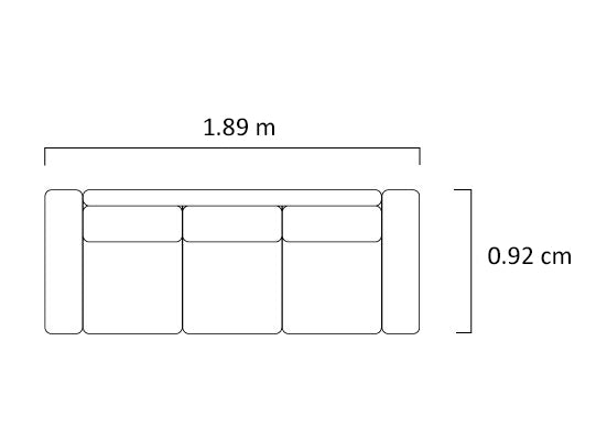 Sofá Reclinable 3 Puestos Matti  Eurolino Marfil
