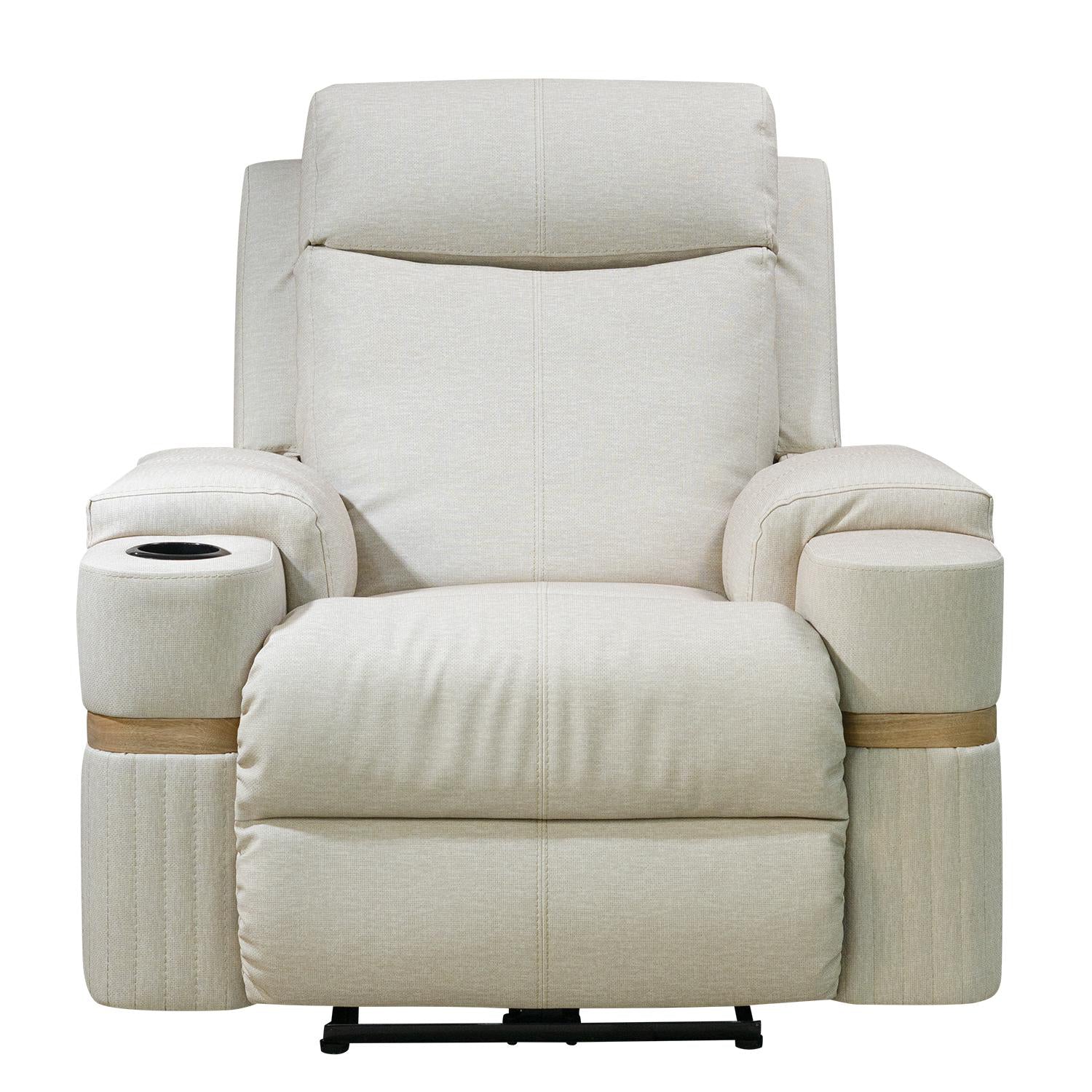 Silla Reclinable Dior Eurolino Marbella Beige Natural, Eléctrica