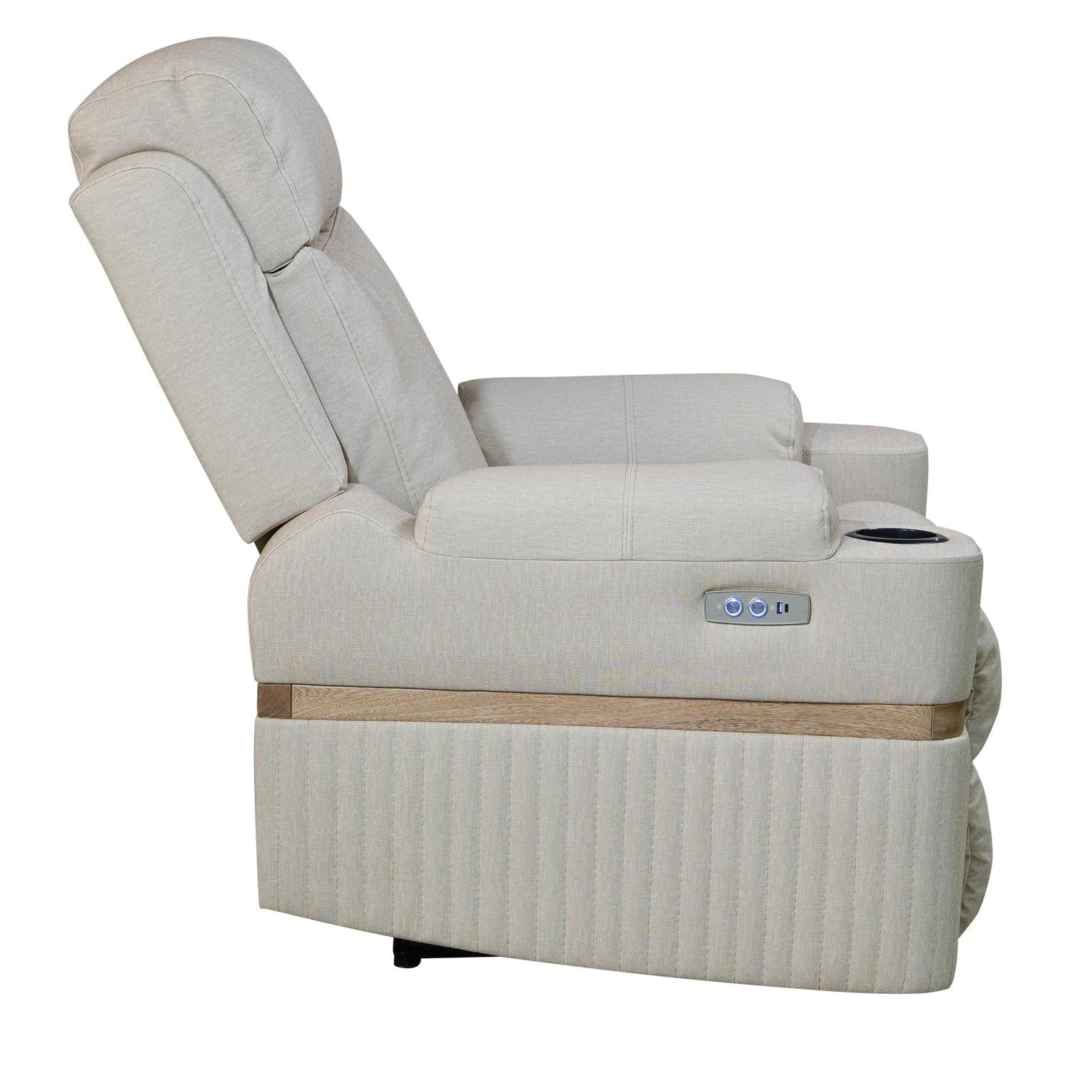 Silla Reclinable Dior Eurolino Marbella Beige Natural, Eléctrica