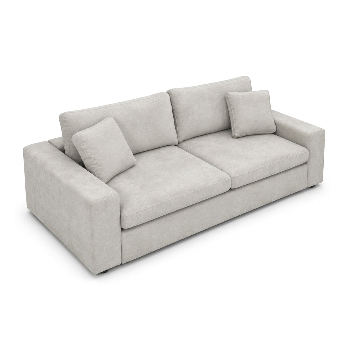 Sofá 3 Puestos Creta Velvet Impetu Beige
