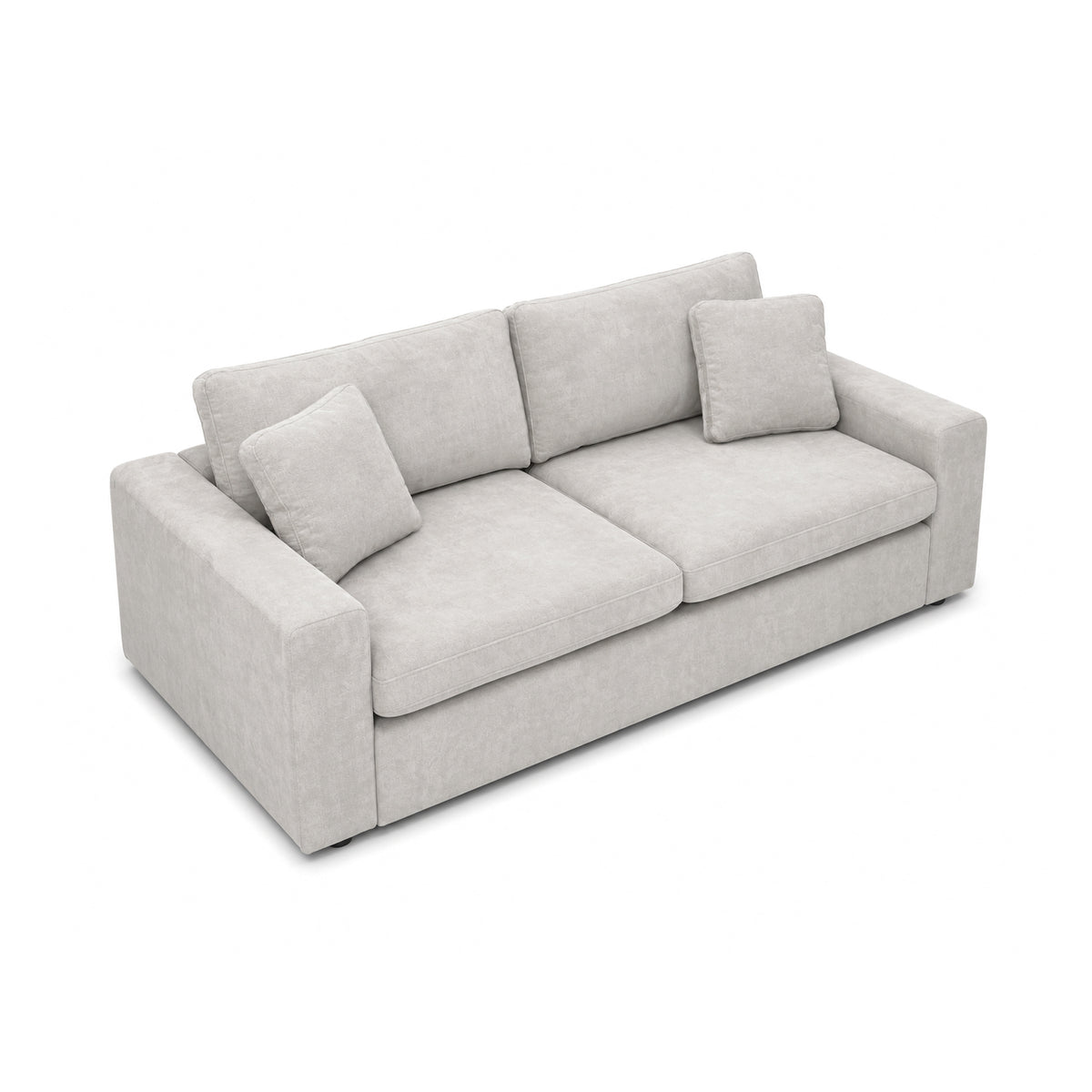 Sofá 2 Puestos Creta Velvet Impetu Beige
