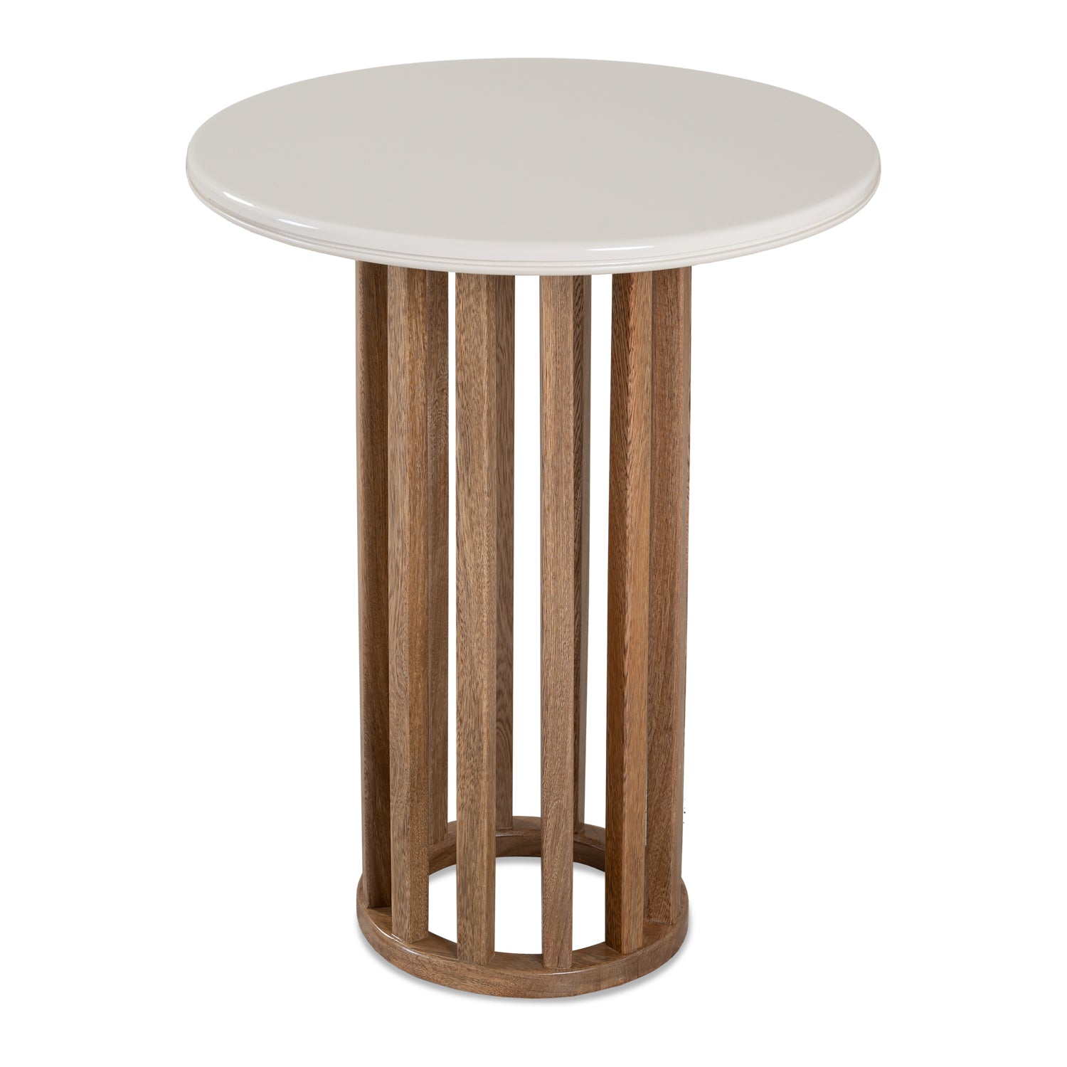 Mesa Auxiliar Alec Off White, Natural