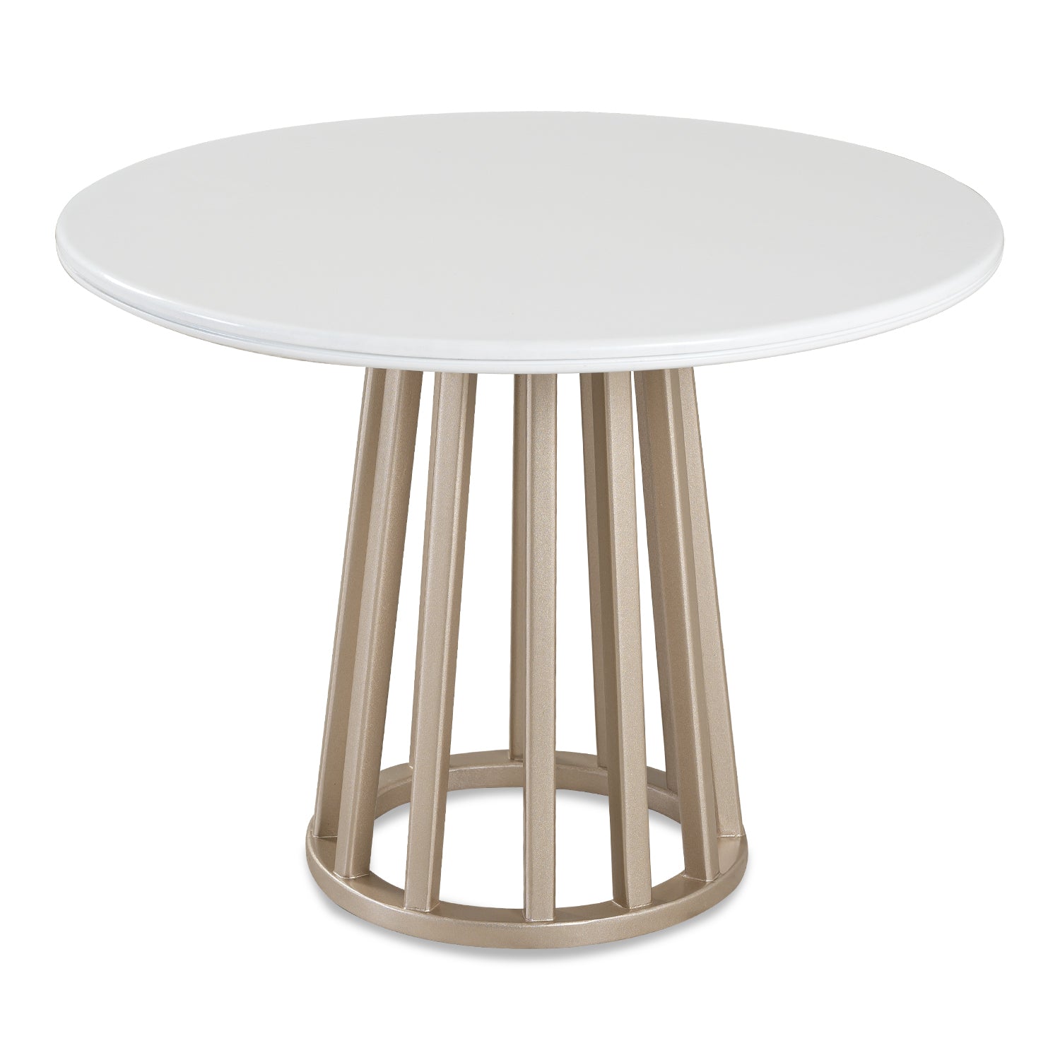 Mesa De Centro Alec Blanco Perla, Champaña Set X3