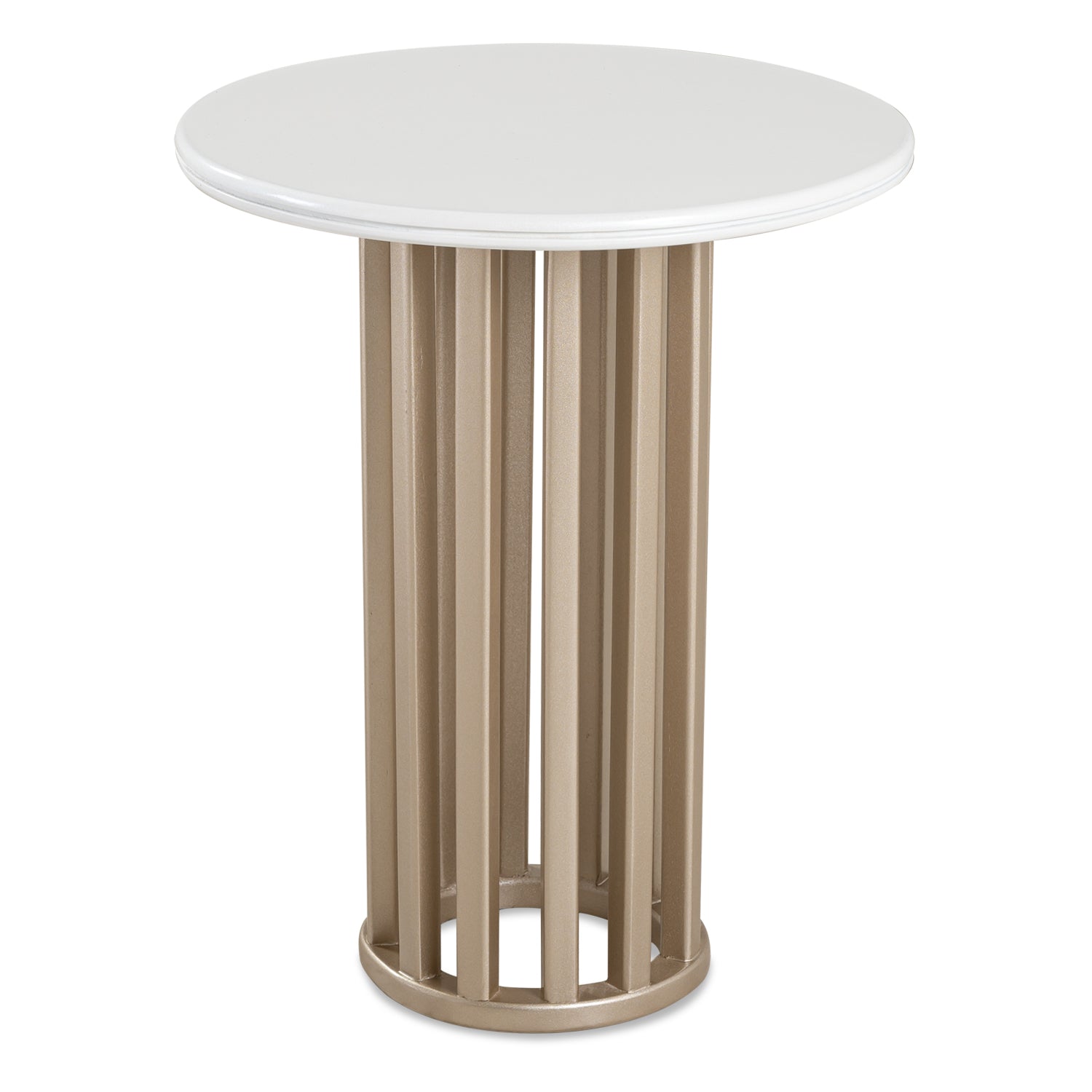 Mesa De Centro Alec Blanco Perla, Champaña Set X3