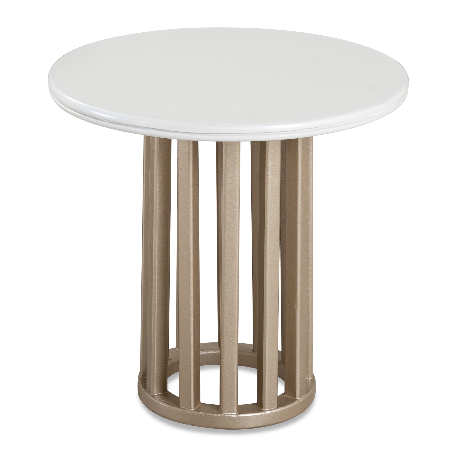 Mesa De Centro Alec Blanco Perla, Champaña Set X3