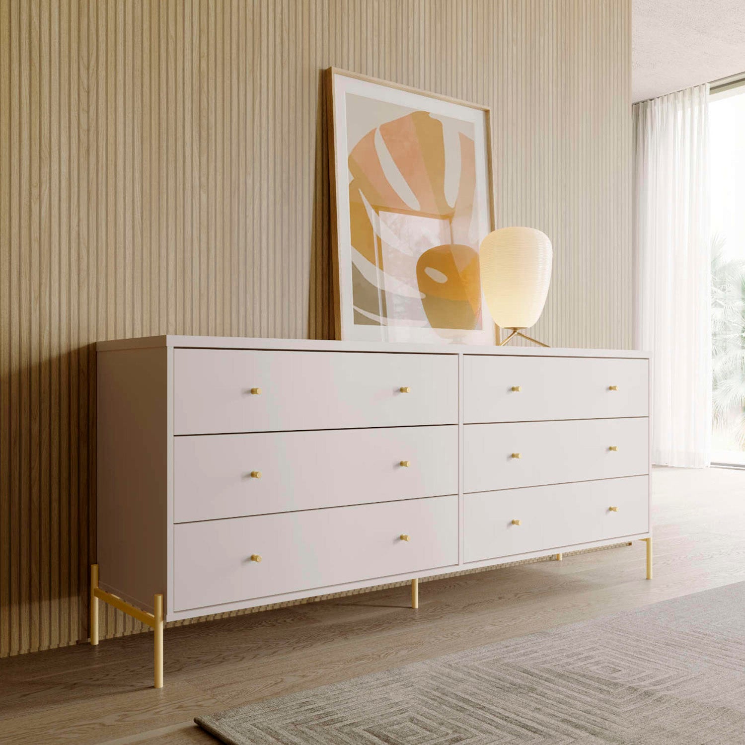 Bifé Dante Off White 6 Gavetas 182X79X44