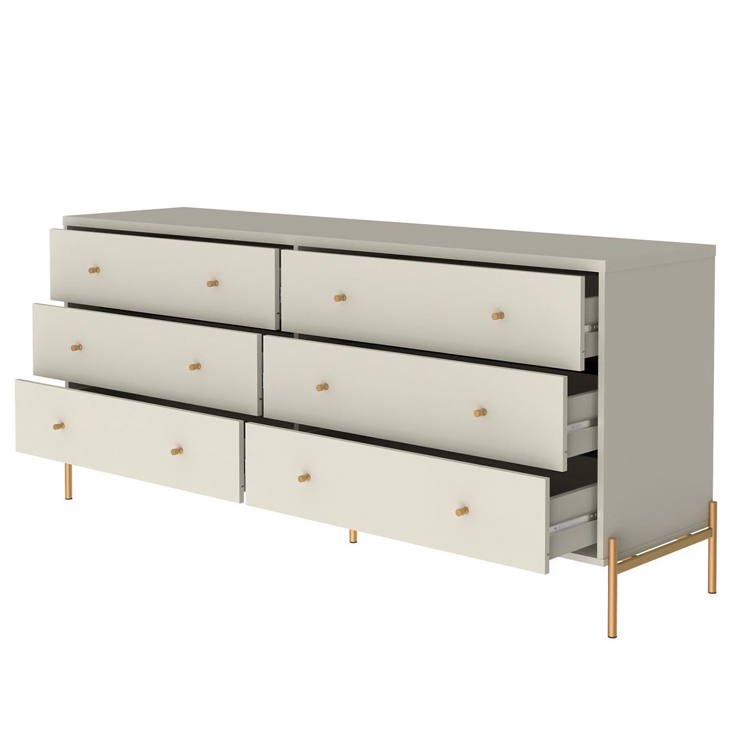 Bifé Dante Off White 6 Gavetas 182X79X44