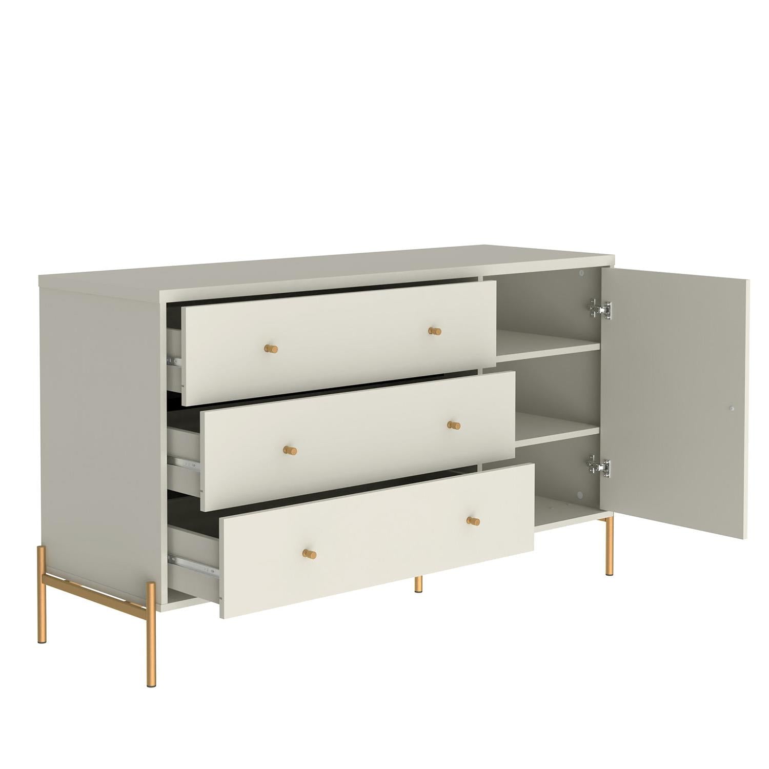 Bifé Dante Off White 3 Gavetas 138X79X44