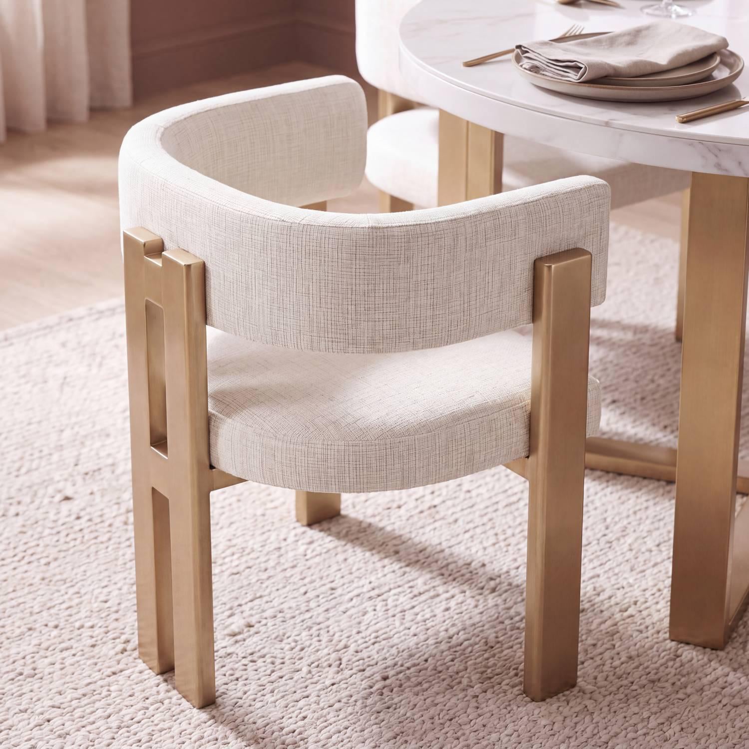 Comedor 4 Puestos Sabina Eurolino Genova Crema, Champaña.