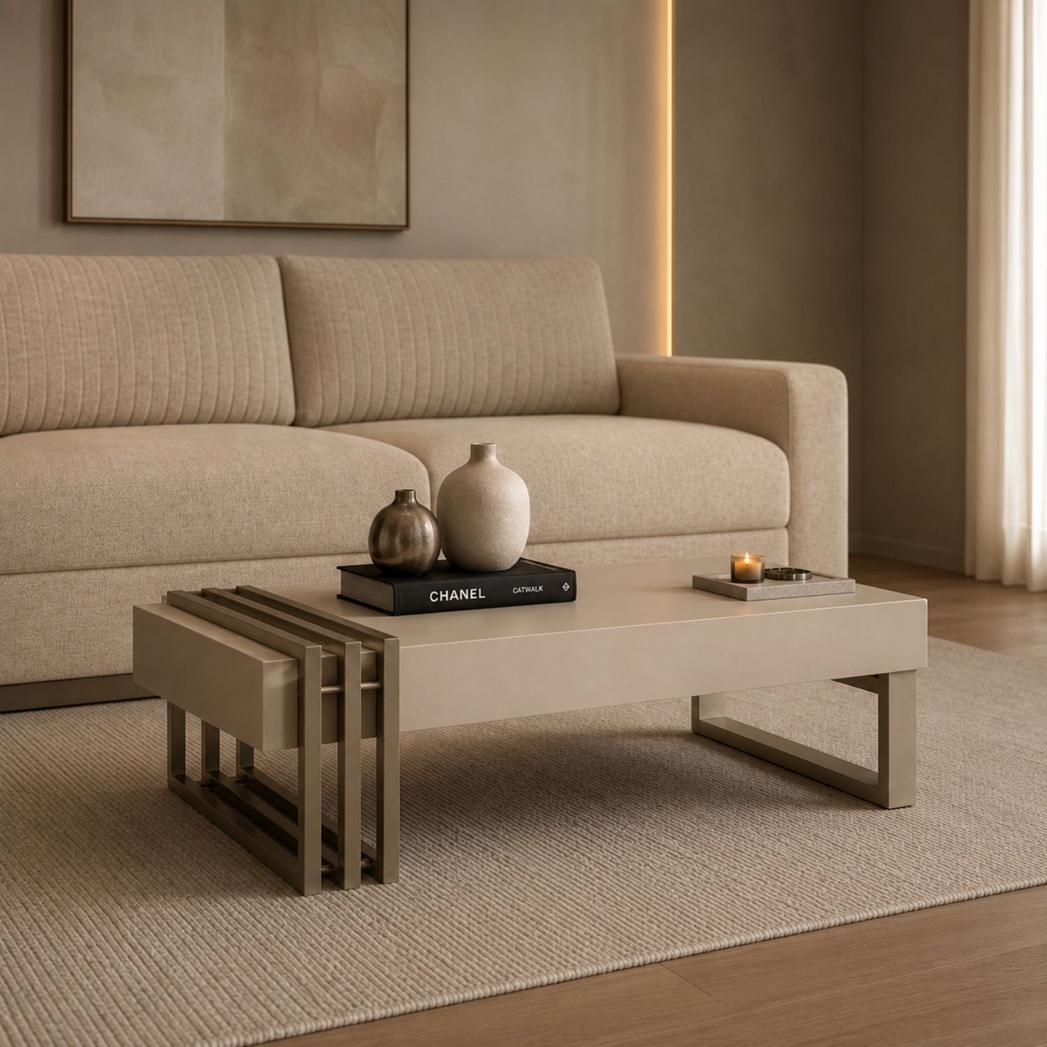 Mesa de Centro Manhattan Latte Taupe Perla