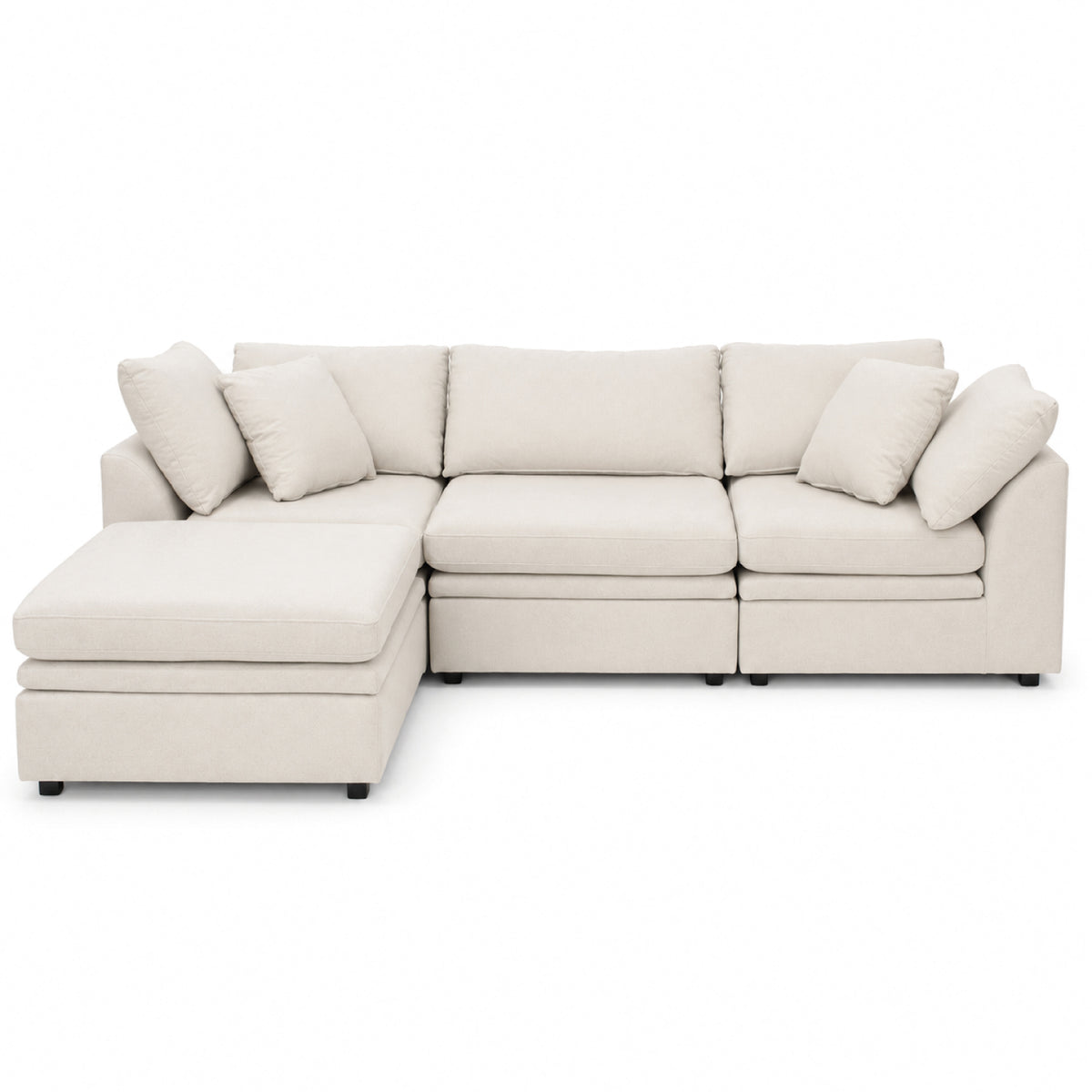 Sala Funcional Vicka Velvet Serena Crema 2.70 Mts