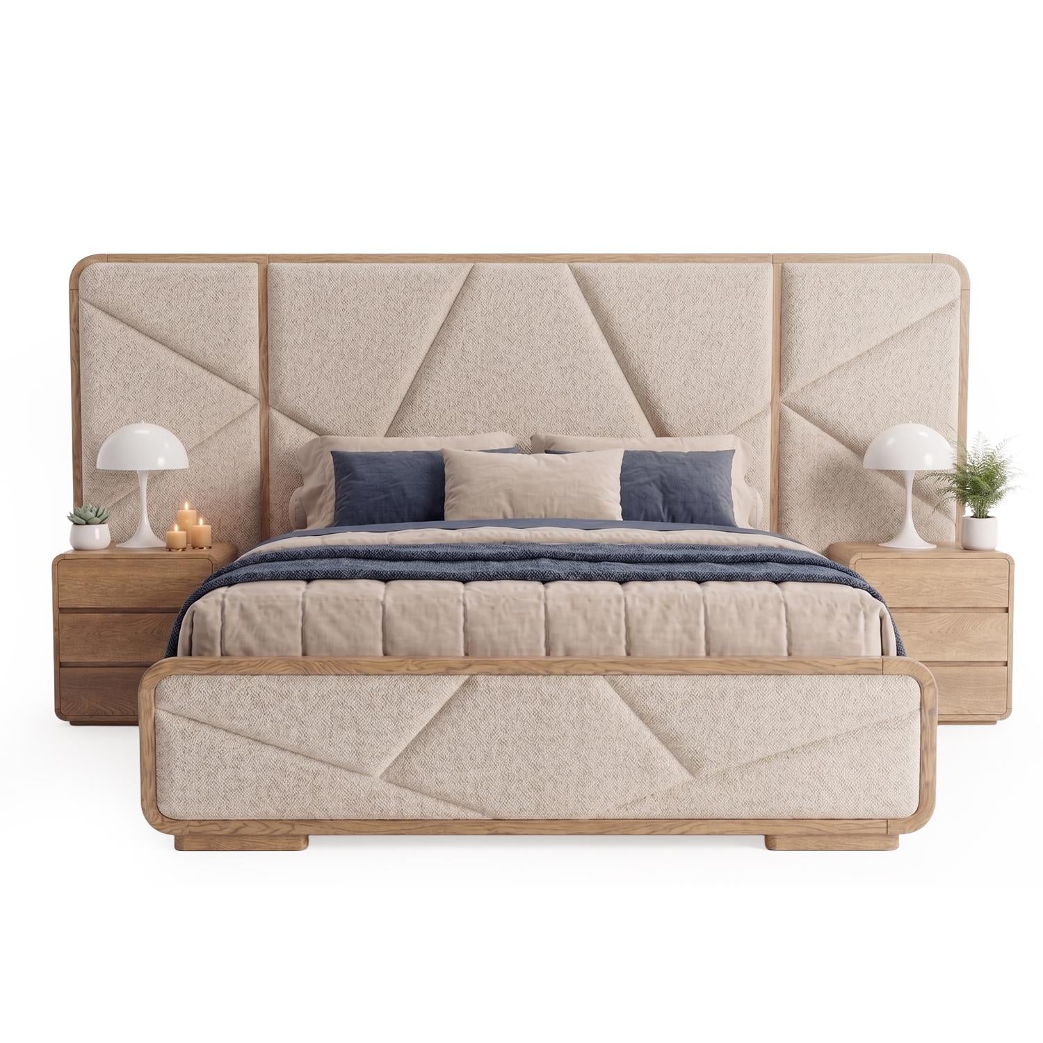 Cama Queen Vivaldi Eurolino Marfil, Natural
