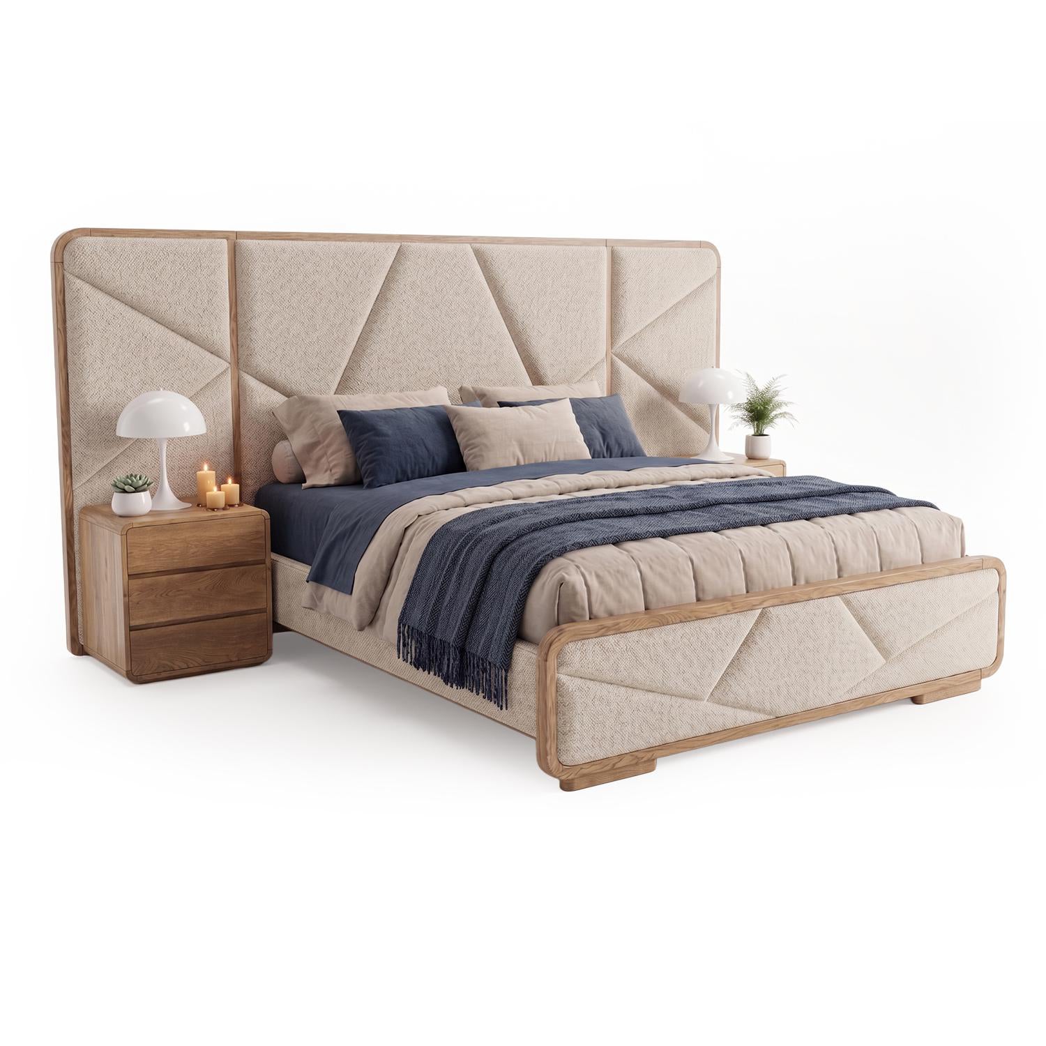Cama Queen Vivaldi Eurolino Marfil, Natural