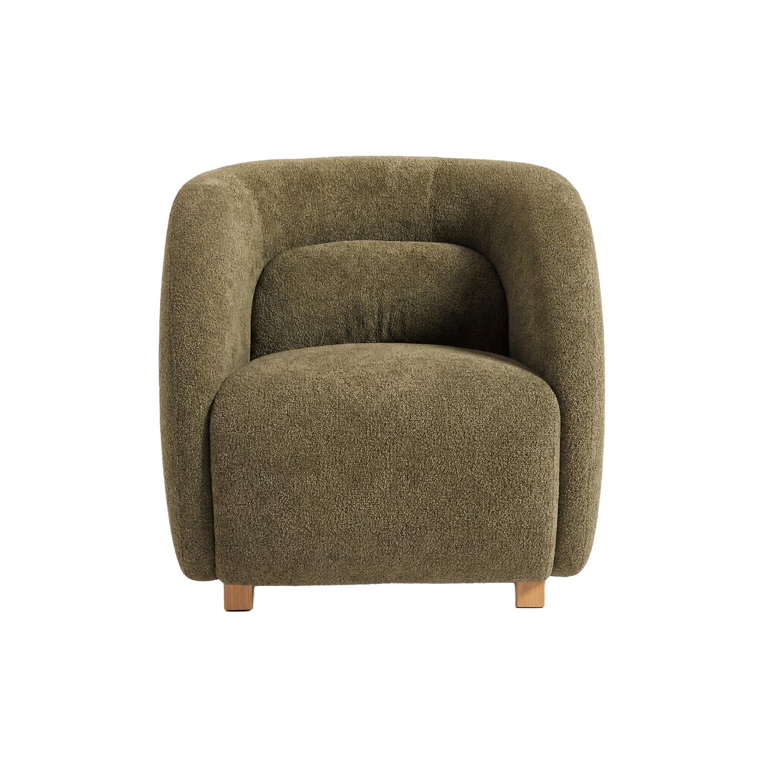 Poltrona Vitta Boucle Dotty Verde, Natural
