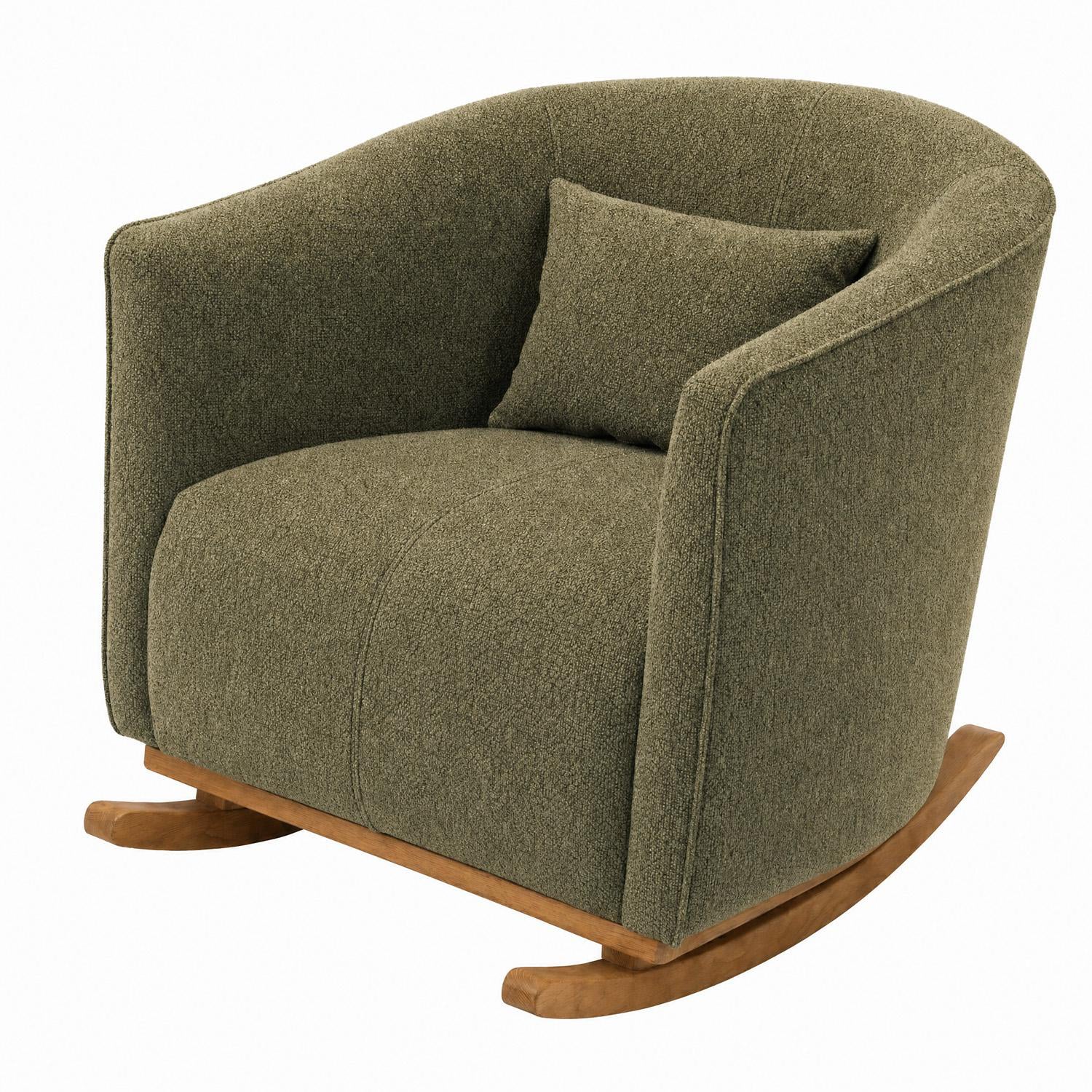 Mecedora Atenea Boucle Dotty Verde, Natural