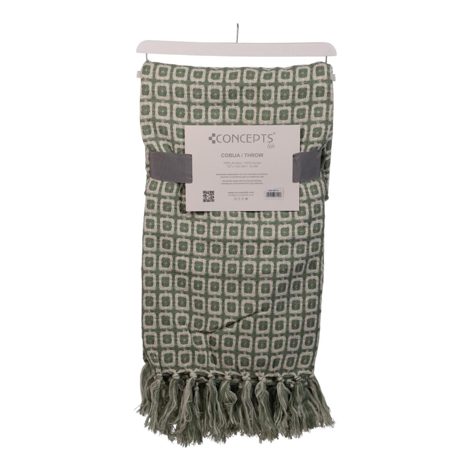 Manta 127X152Cm Verde Nostalgia F253