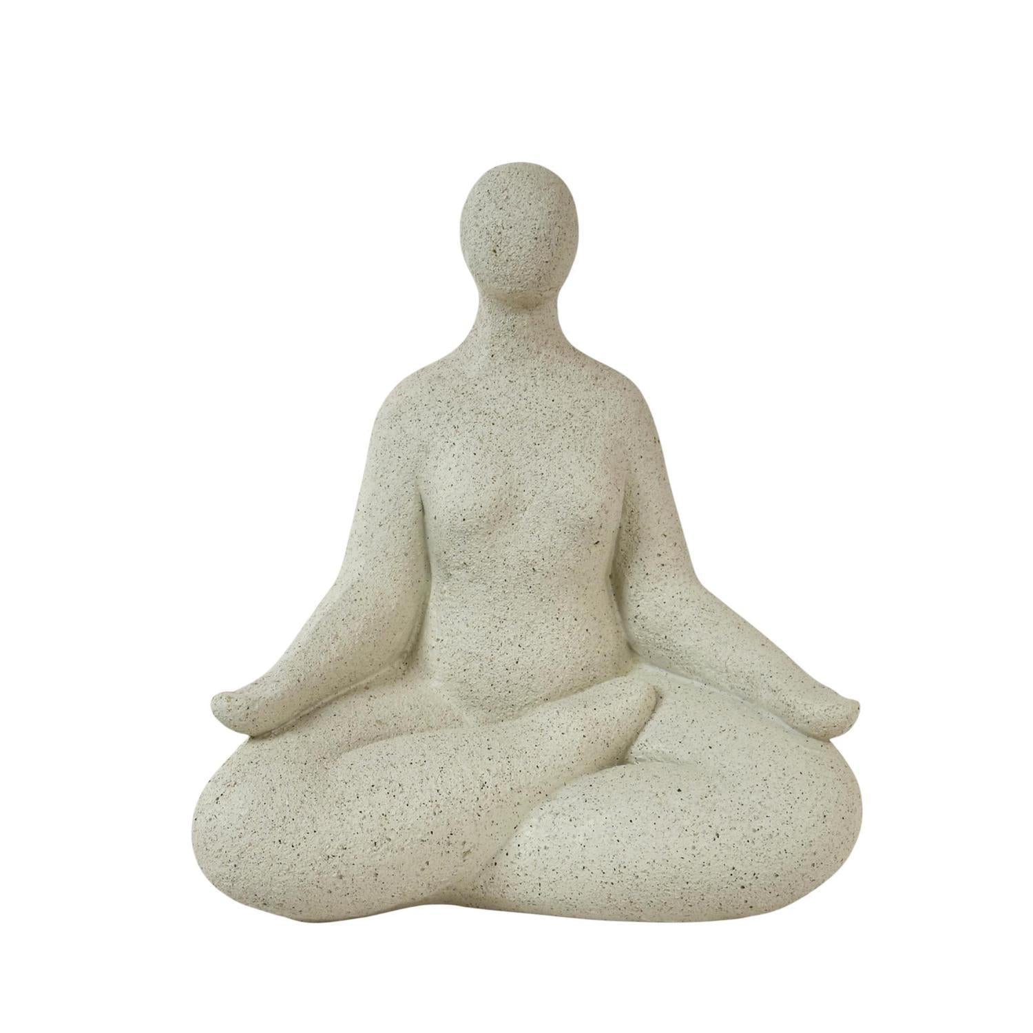 Figura19.5X11X17.5Cm Crema Yoga F253