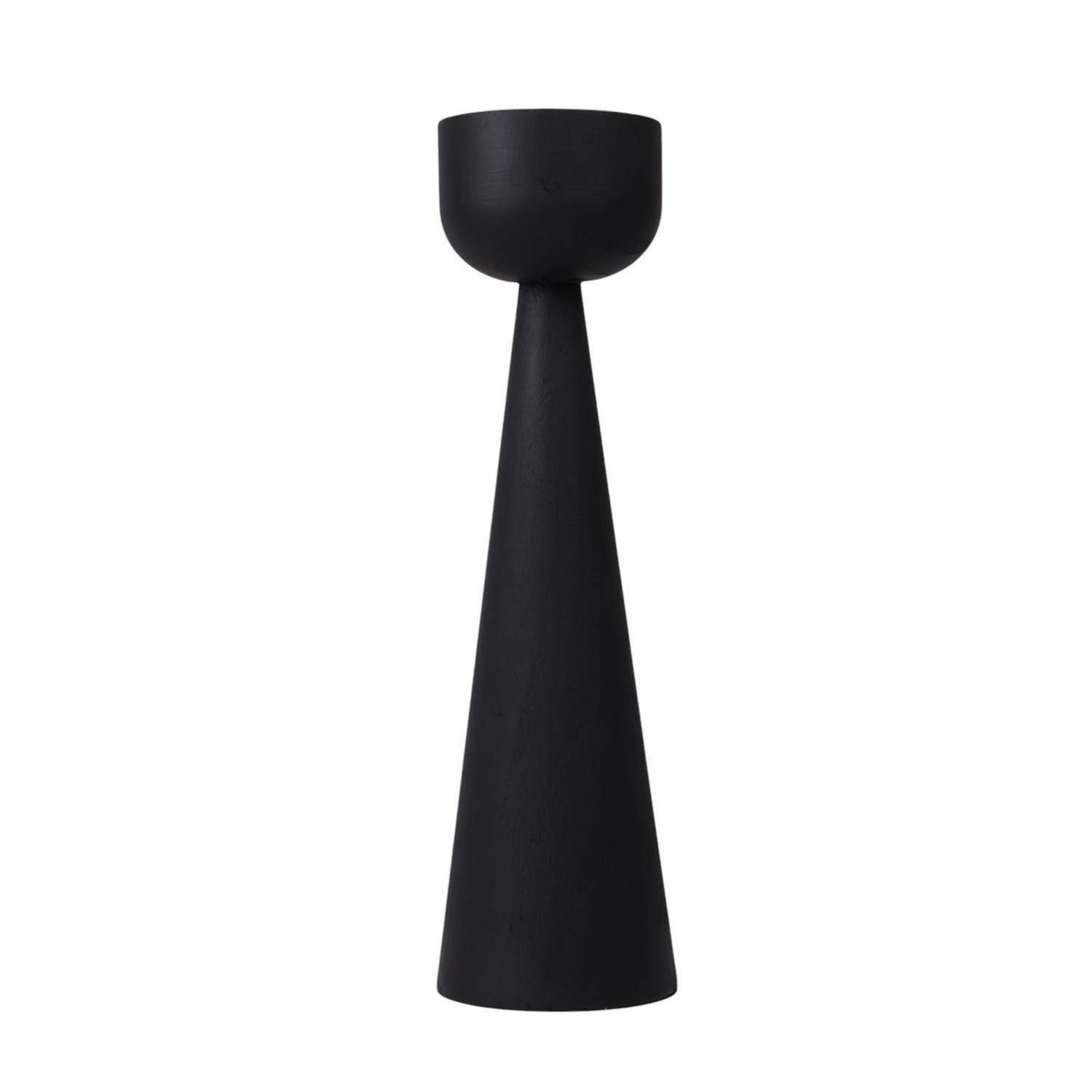 Candelabro 31X9X9Cm Negro F253