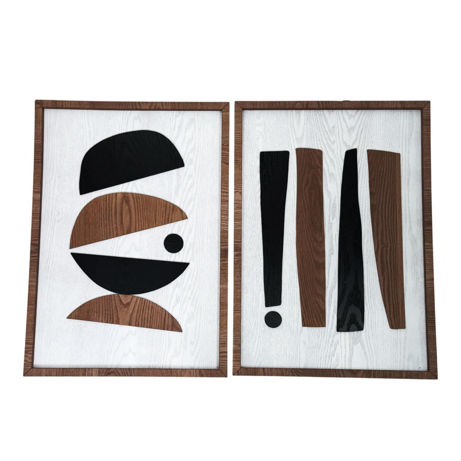 Cuadro 70X2X101Cm Negro/Café Setx2 F253