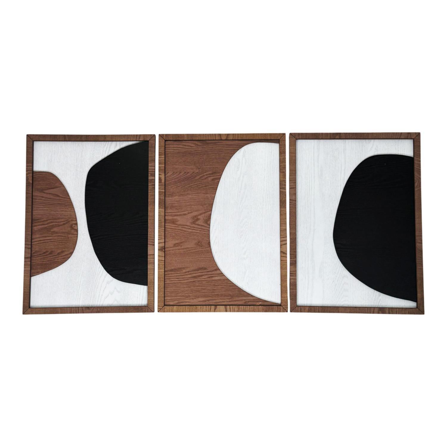 Cuadro 56X2X121Cm Negro/Café Setx3 F253
