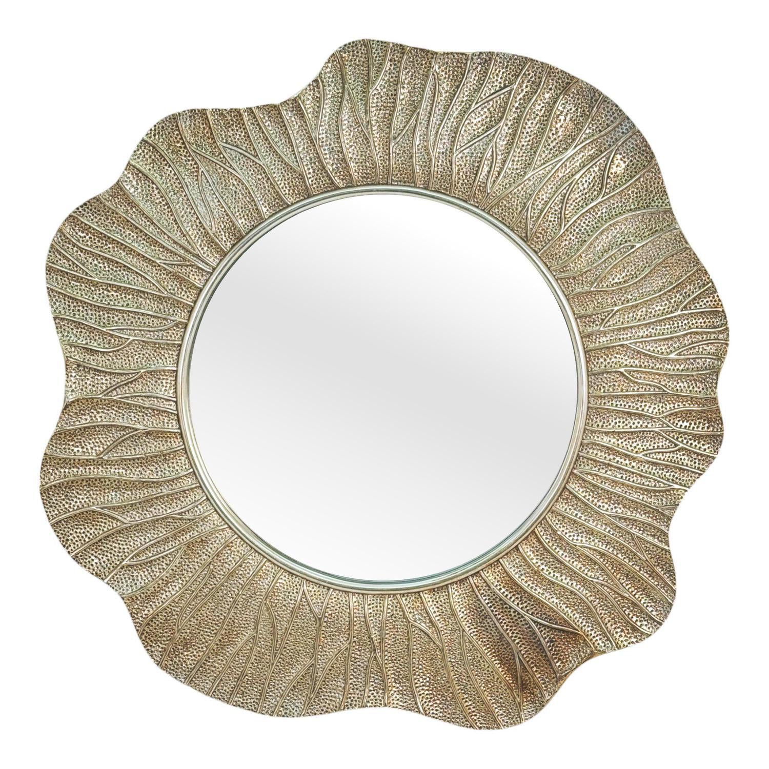 Espejo 5X110X110Cm Dorado Ondas F253