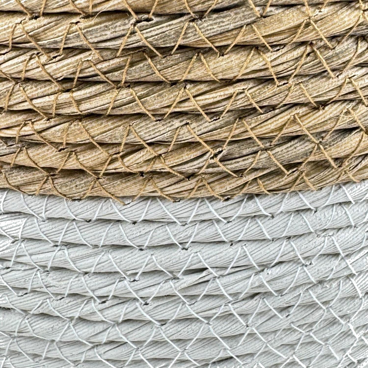 Cesta 35X25X30 Beige/Blanco Setx3 F253