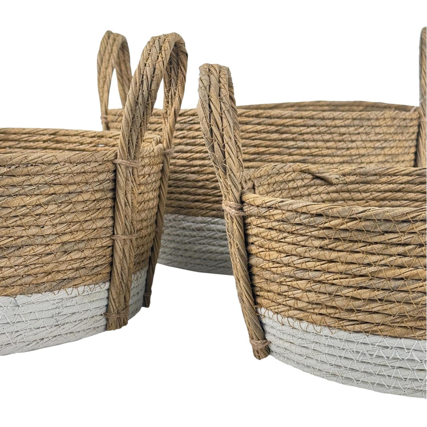 Cesta 30X15X27 Beige/Blanco Setx3 F253