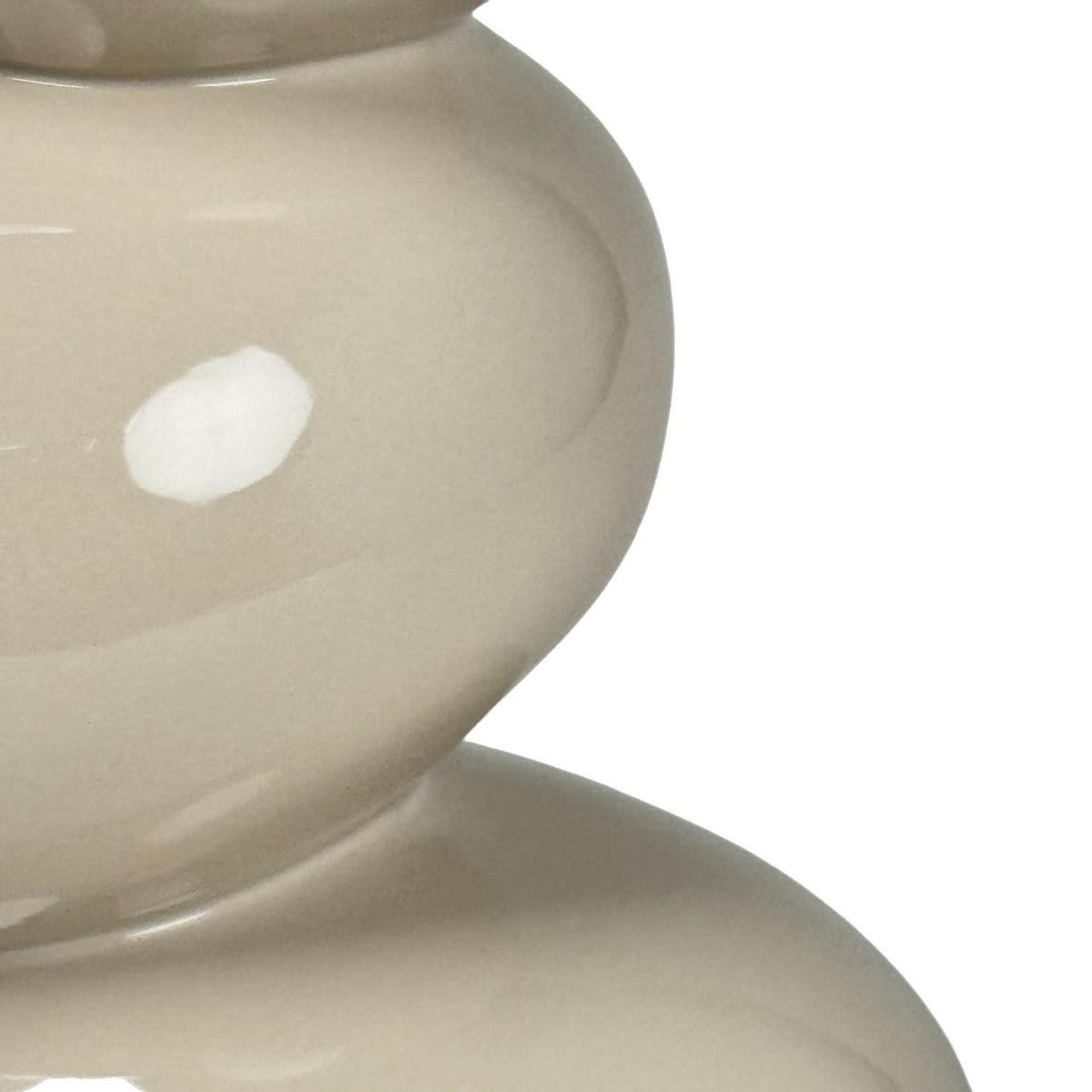 Jarron 32.2X17X21Cm Crema Piedras F253