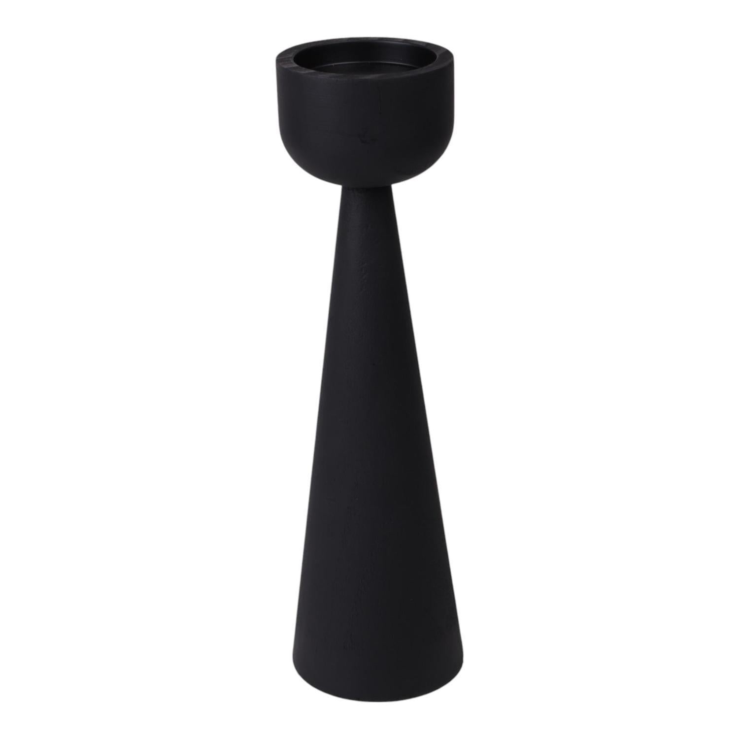 Candelabro 31X9X9Cm Negro F253