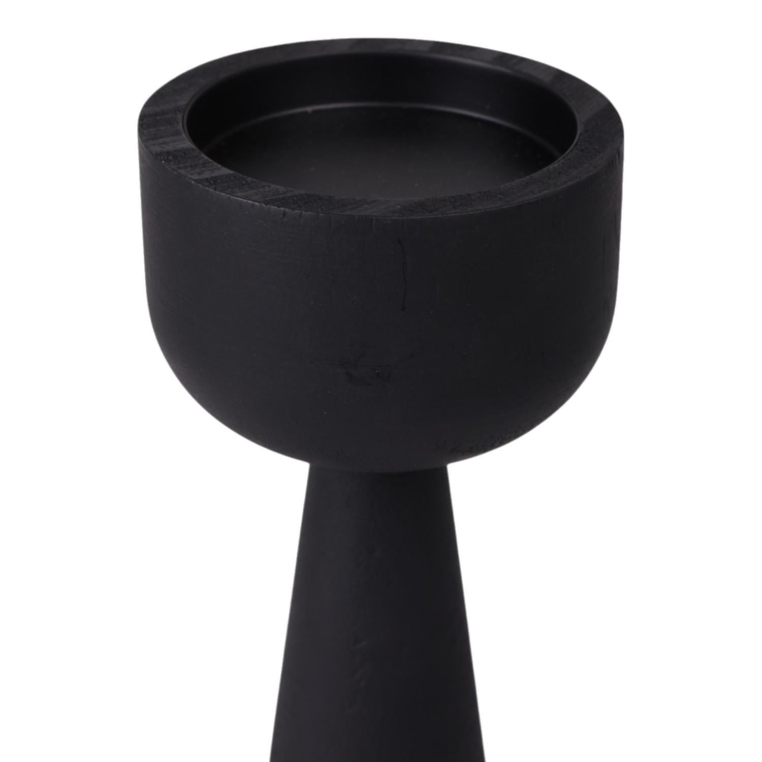 Candelabro 31X9X9Cm Negro F253