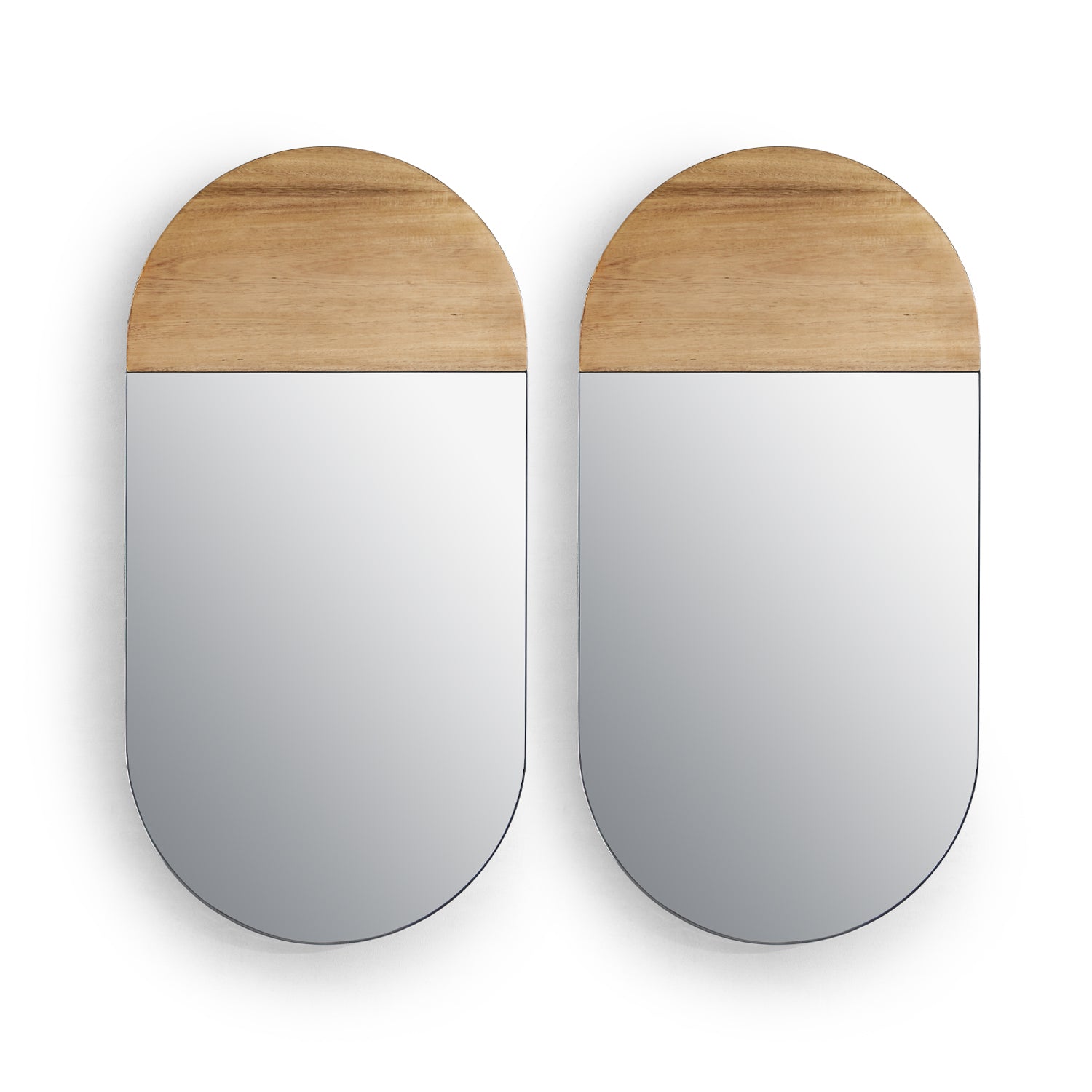 Set x2 Espejo Meyra Natural