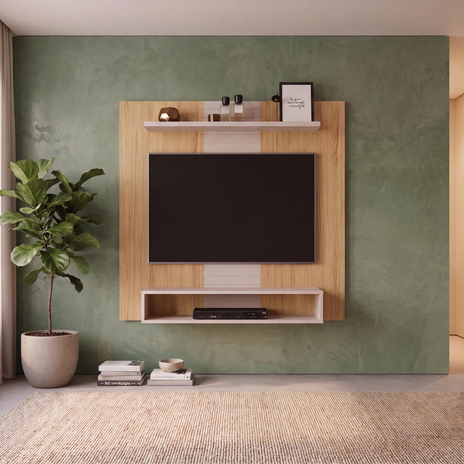 Panel de Tv Nixi Natural, Off White 120X120