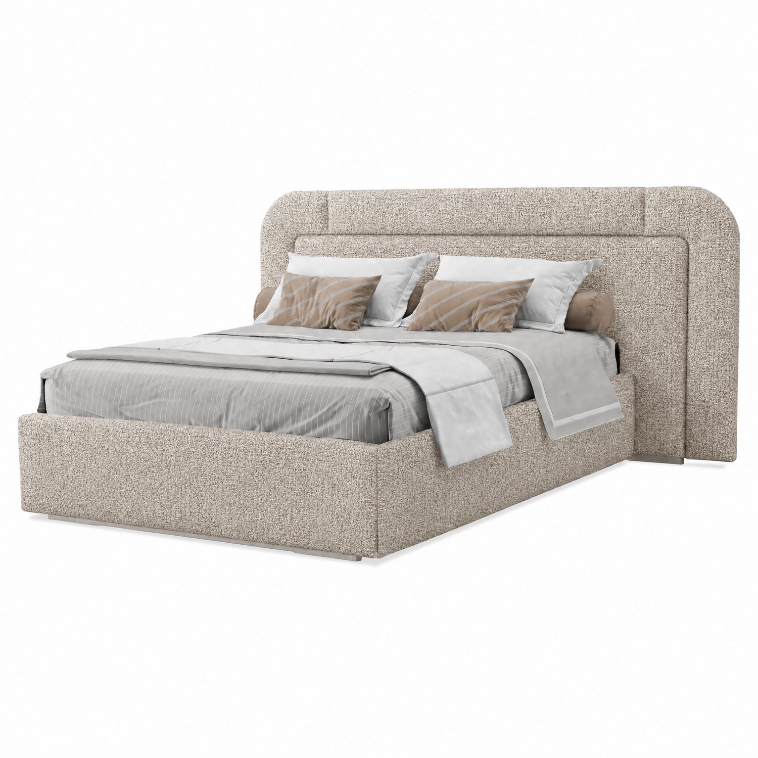 Cama Doble Porthos Dotty Mocca, Natural