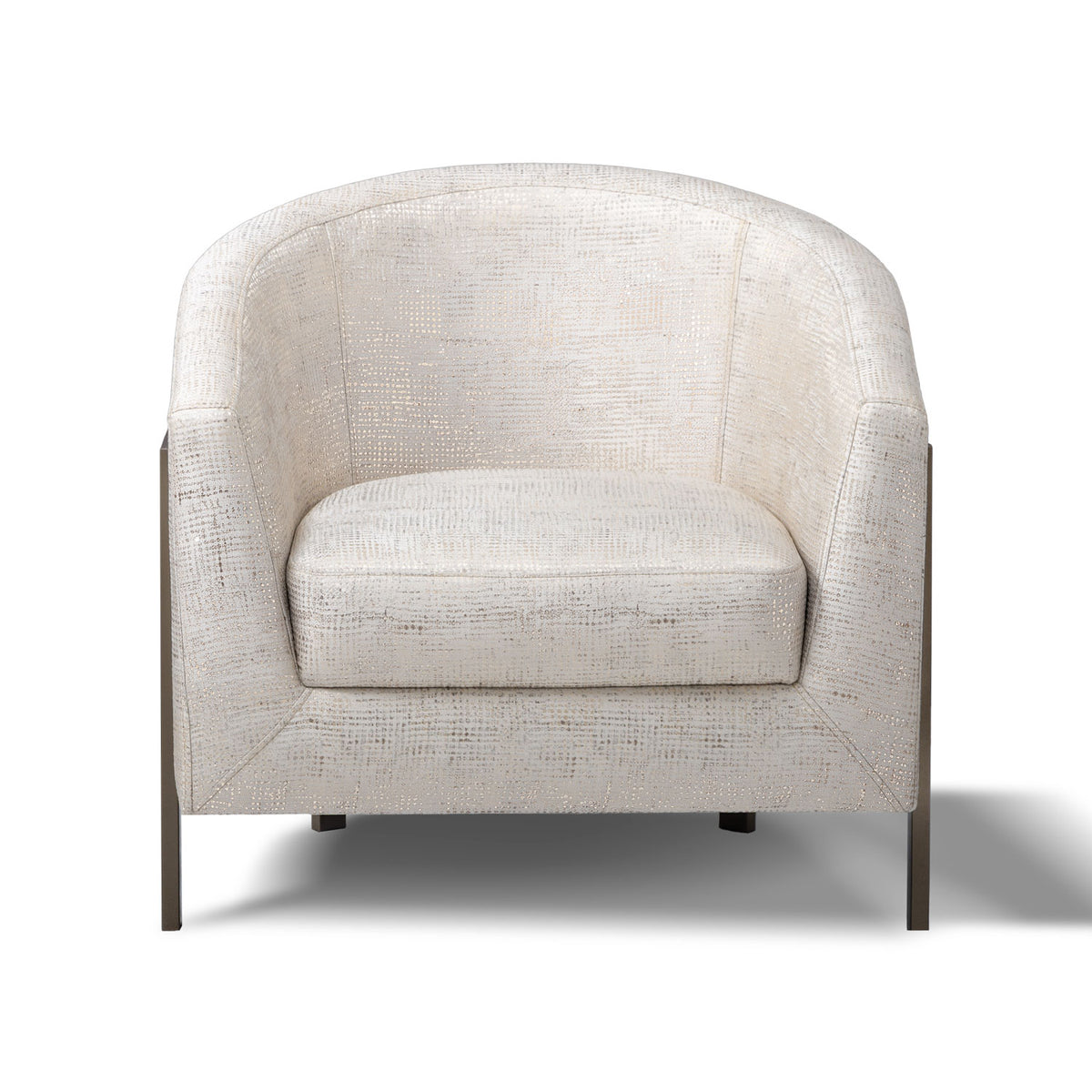 Poltrona Berlin Jacquard Tribal Beige, Bronce