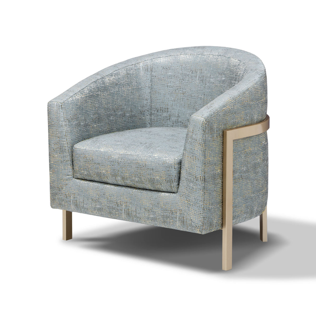 Poltrona Berlin Jacquard Tribal Eucalipto, Champaña