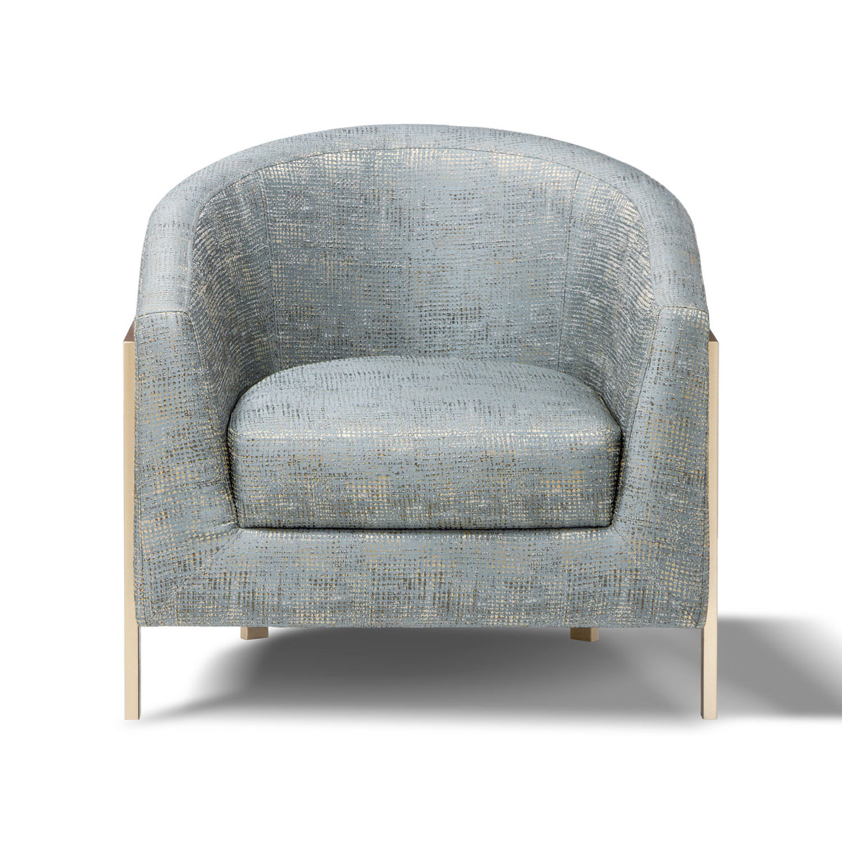 Poltrona Berlin Jacquard Tribal Eucalipto, Champaña