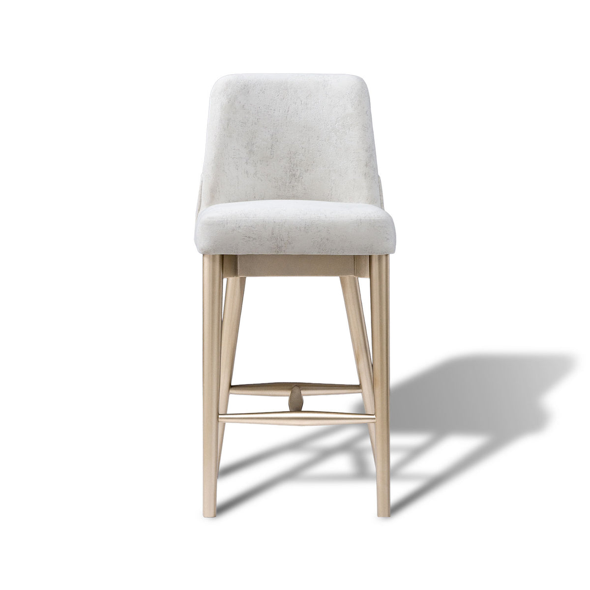 Silla Bar Bonn Velvet Prisma Crema, Champaña